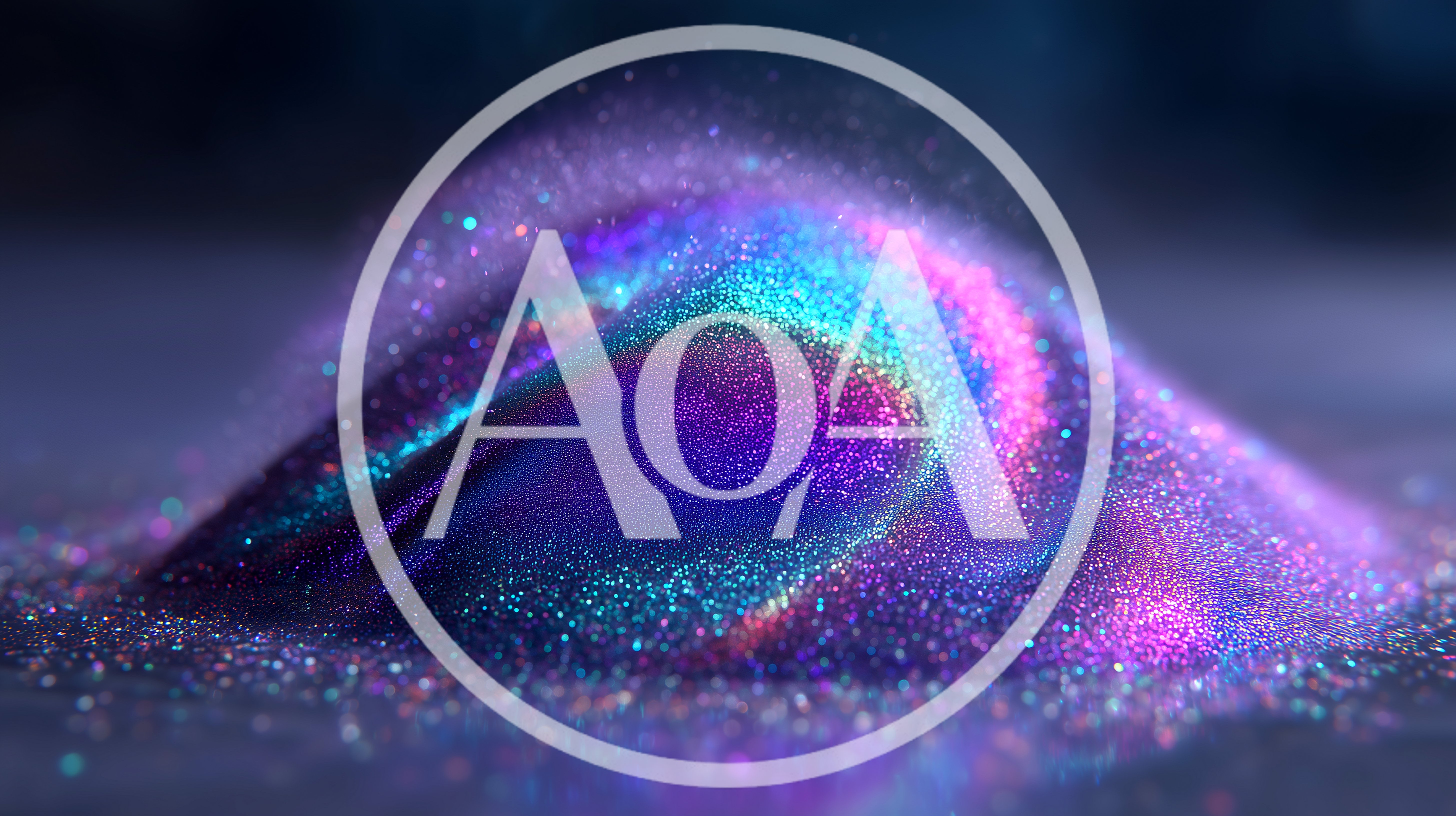 Abstract Pile Of Iridescent Glittering Particles