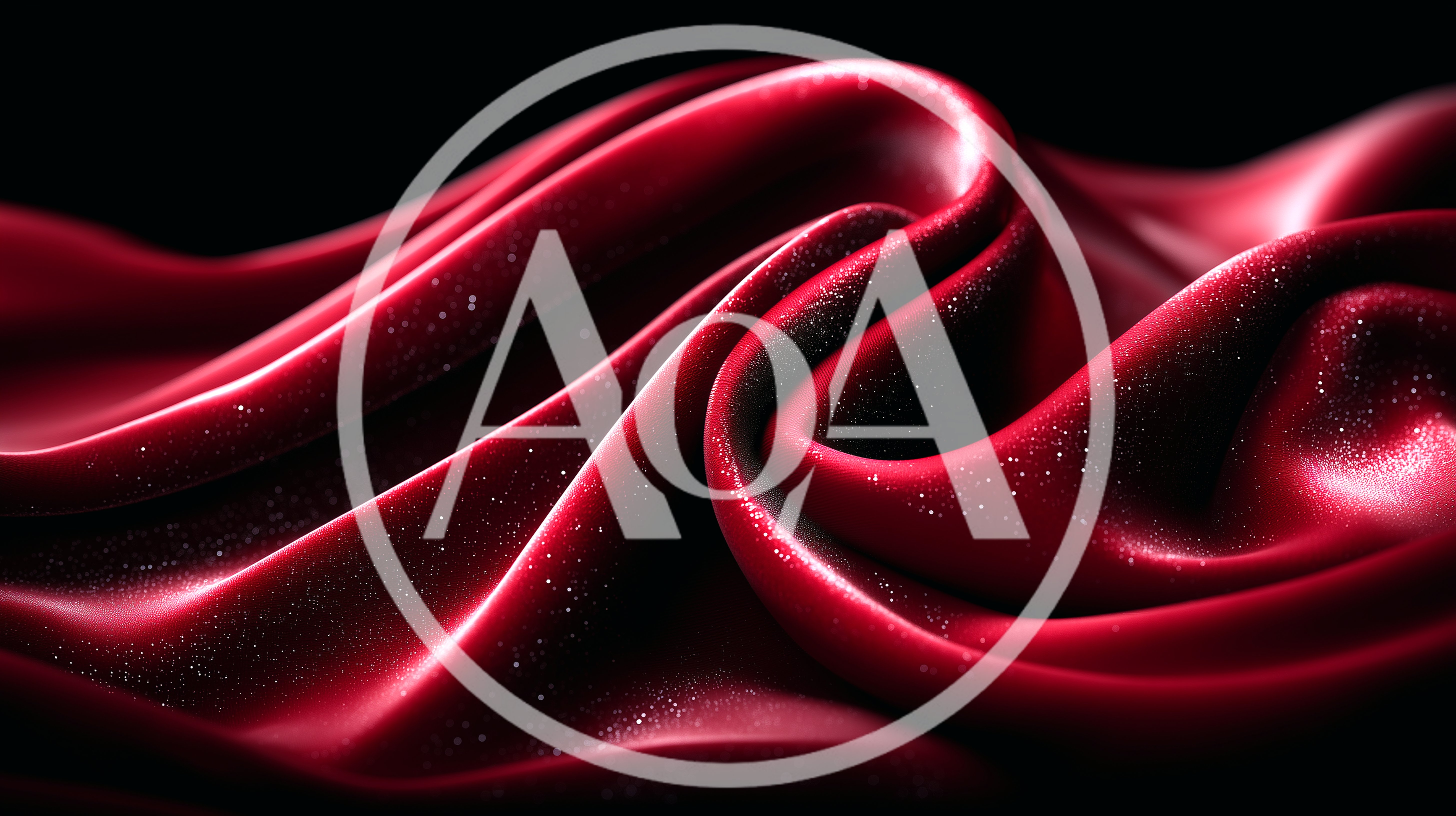 Abstract Red Silk Fabric Waves