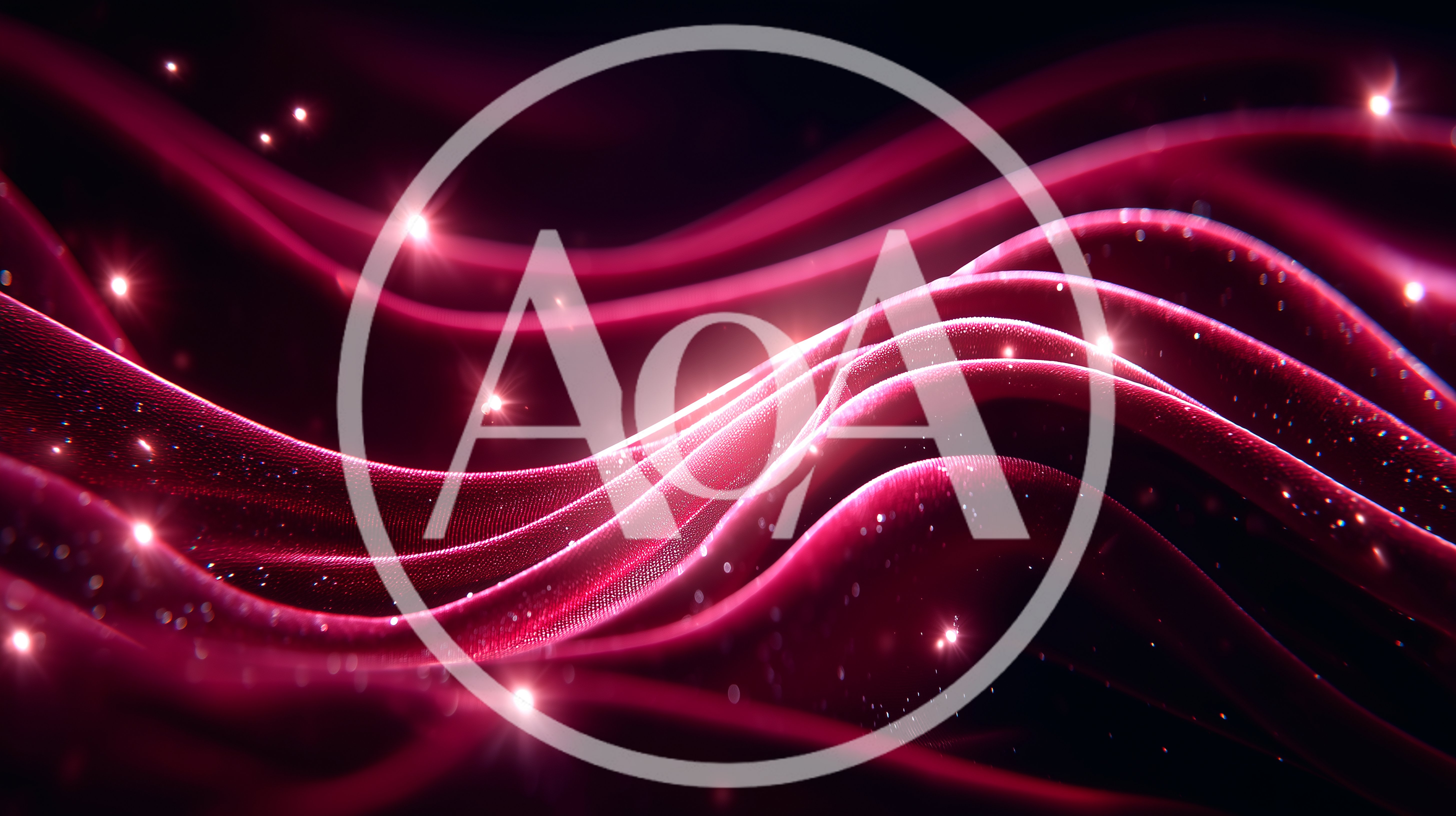 Abstract Red Wavy Silk Fabric Background