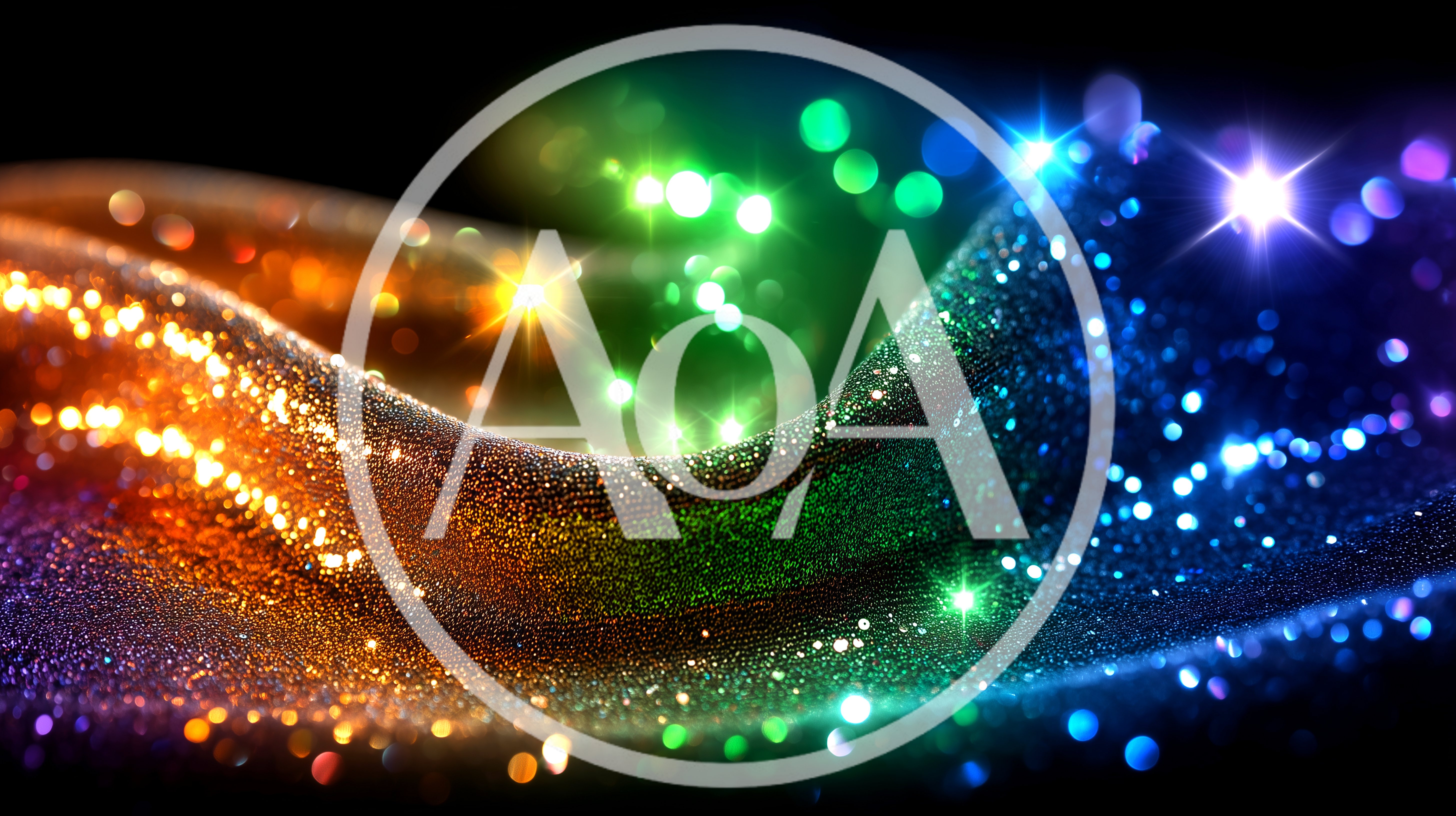 Abstract Rainbow Glitter Wave Background