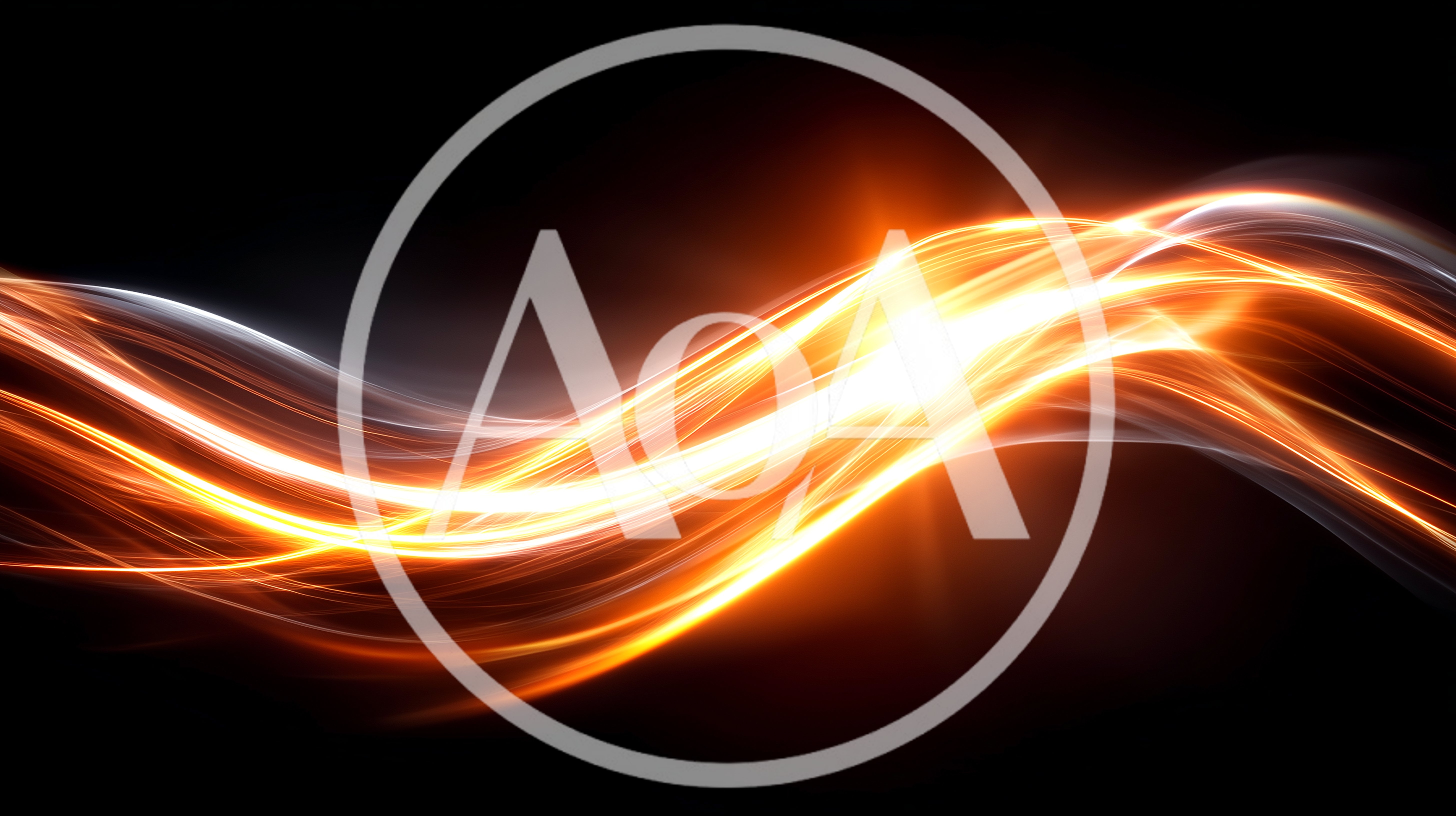 Abstract Glowing Golden Light Wave Motion Background