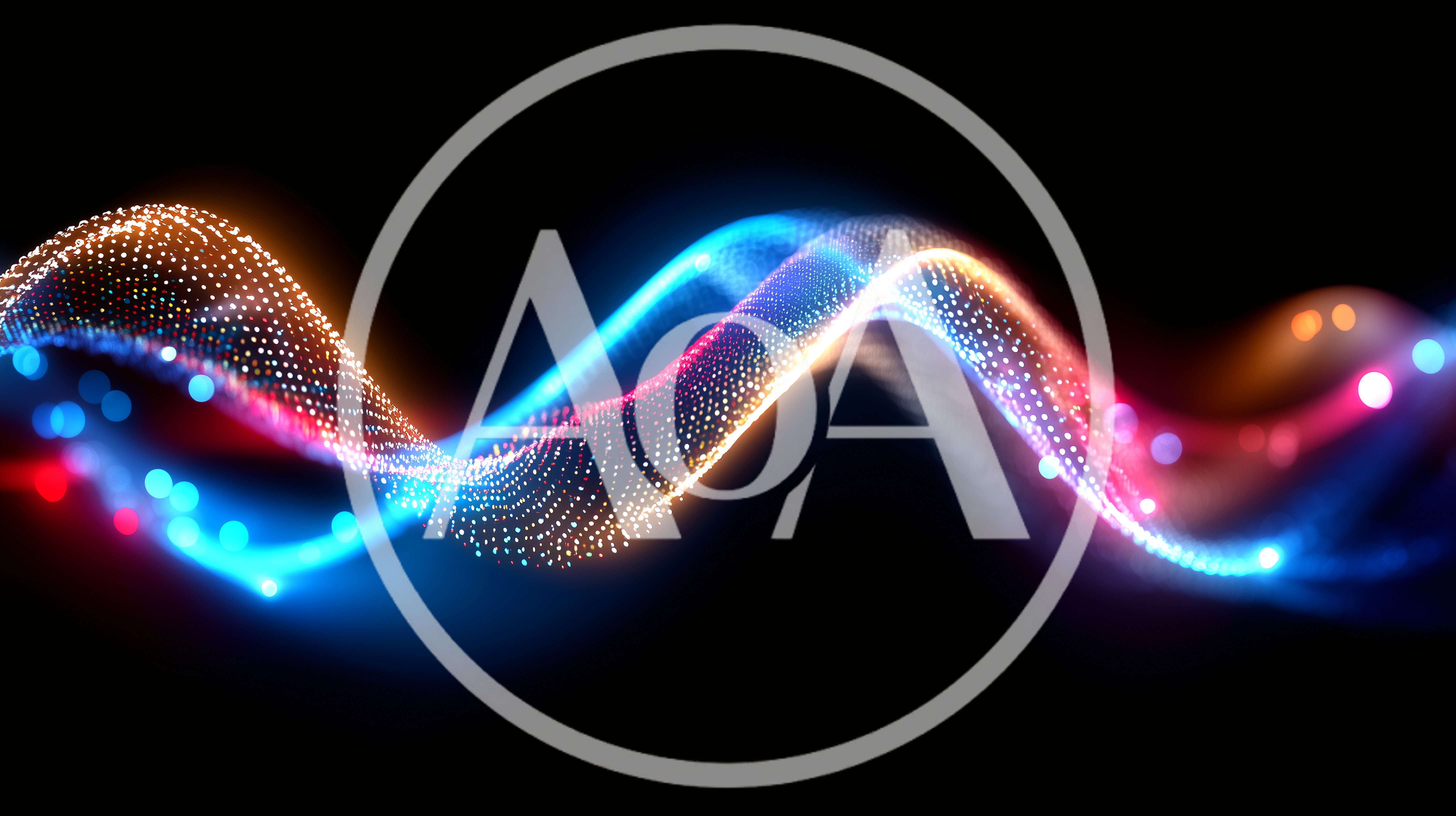 Abstract Glowing Particle Wave Motion Background