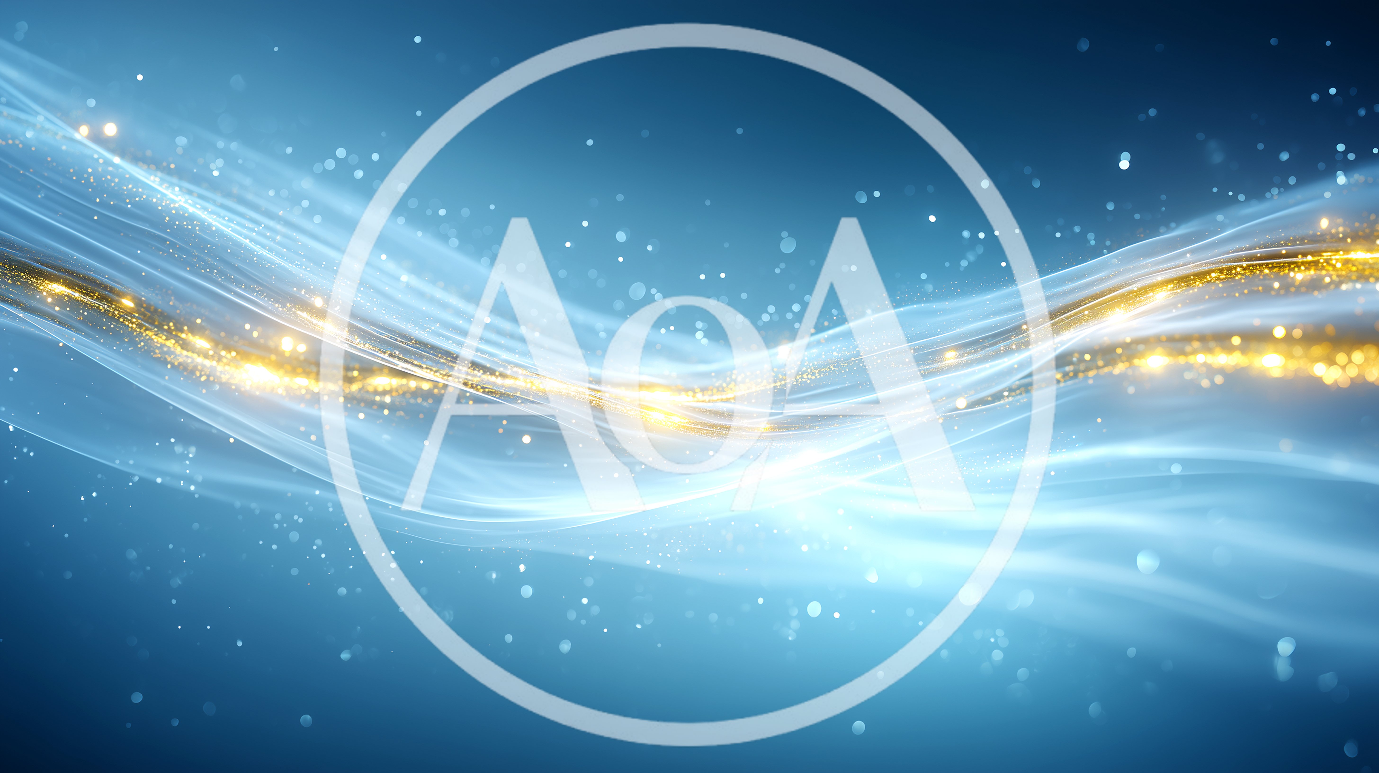 Abstract Blue And Gold Light Wave Background