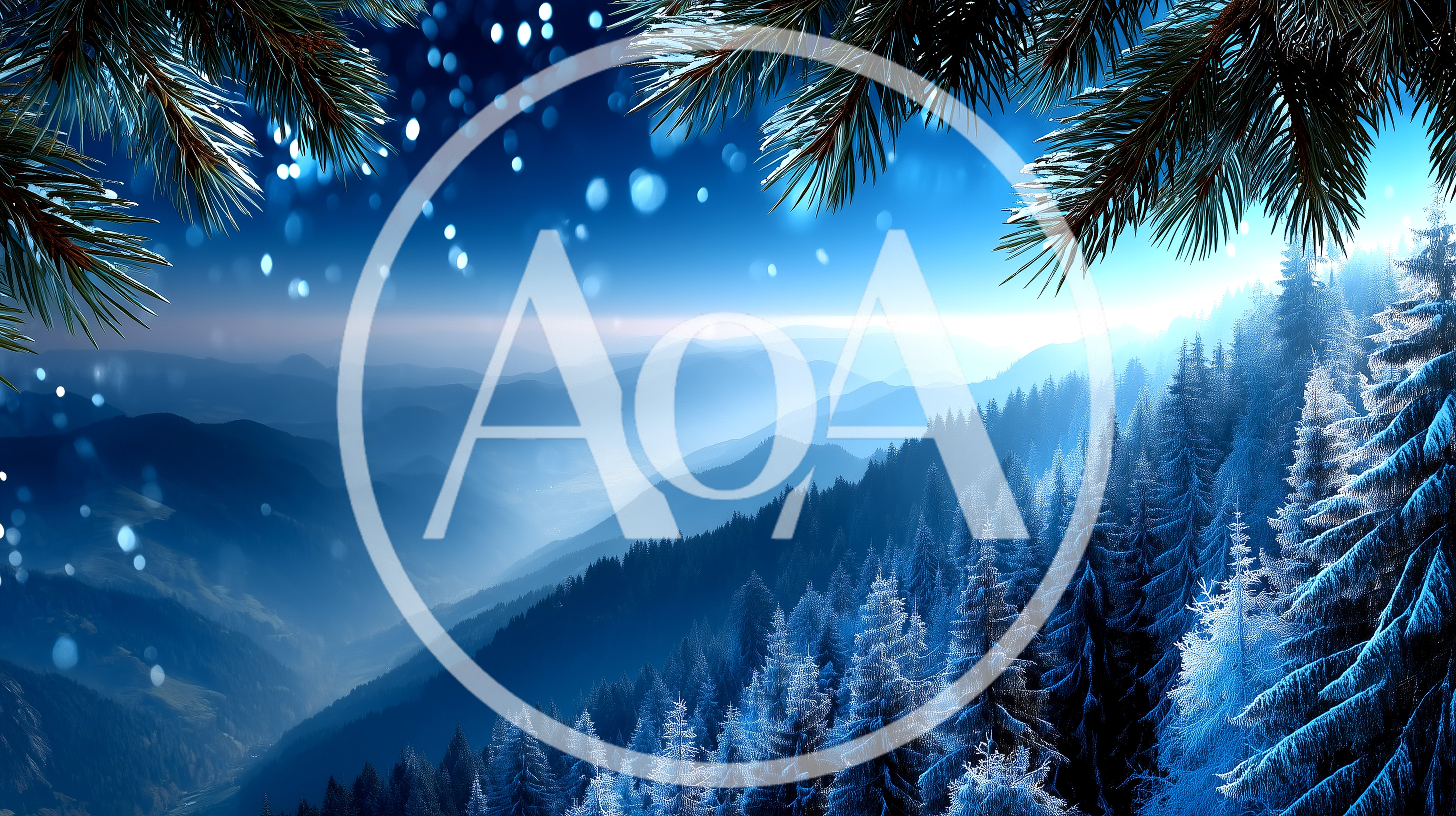 Winter Mountain Landscape With Snow Covered Pine Trees