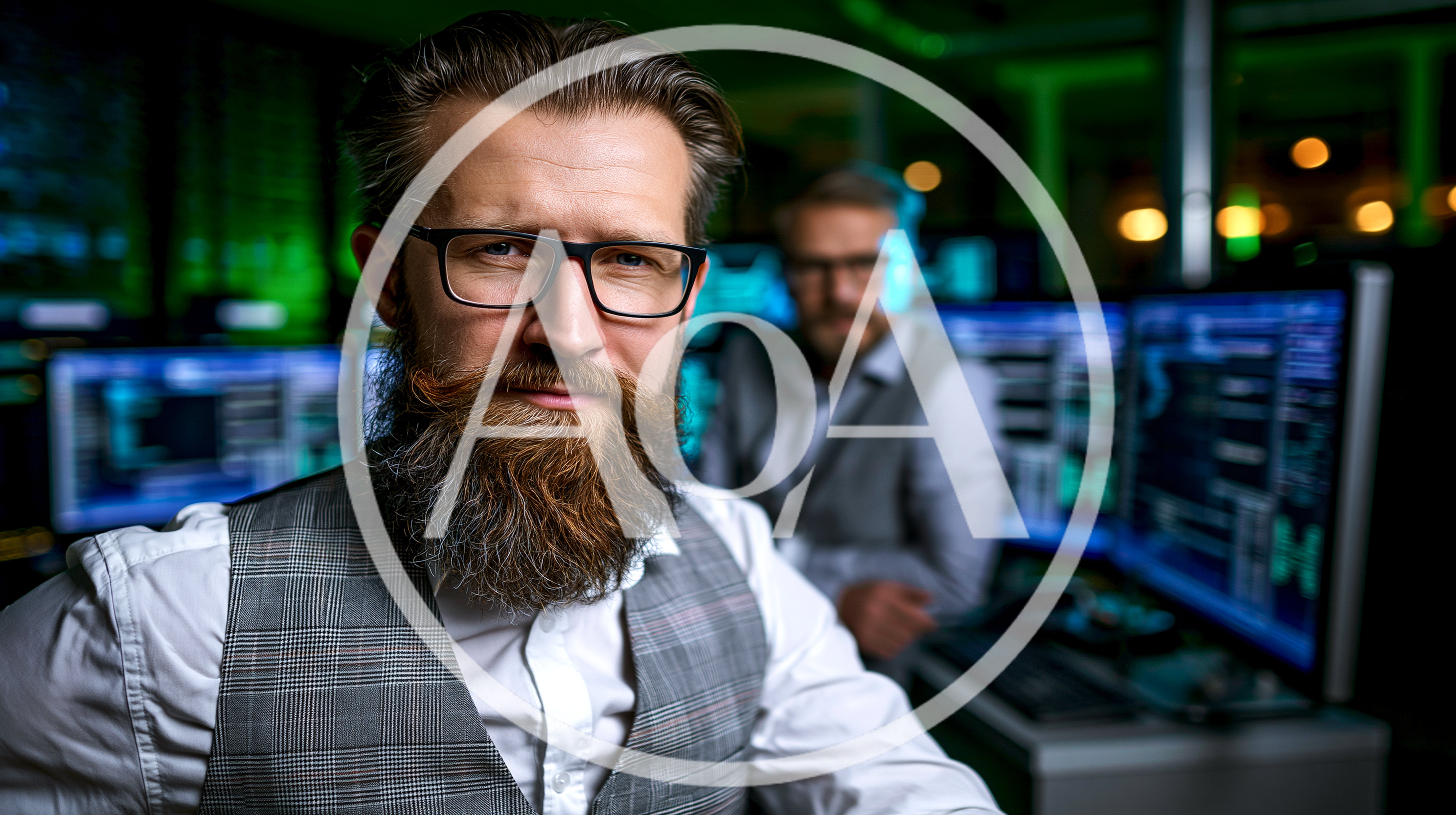 Professional Cybersecurity Analyst Working In A High Tech Office