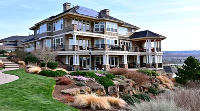Luxury Multi-Level Residential Home With Landscaped Terraced Garden