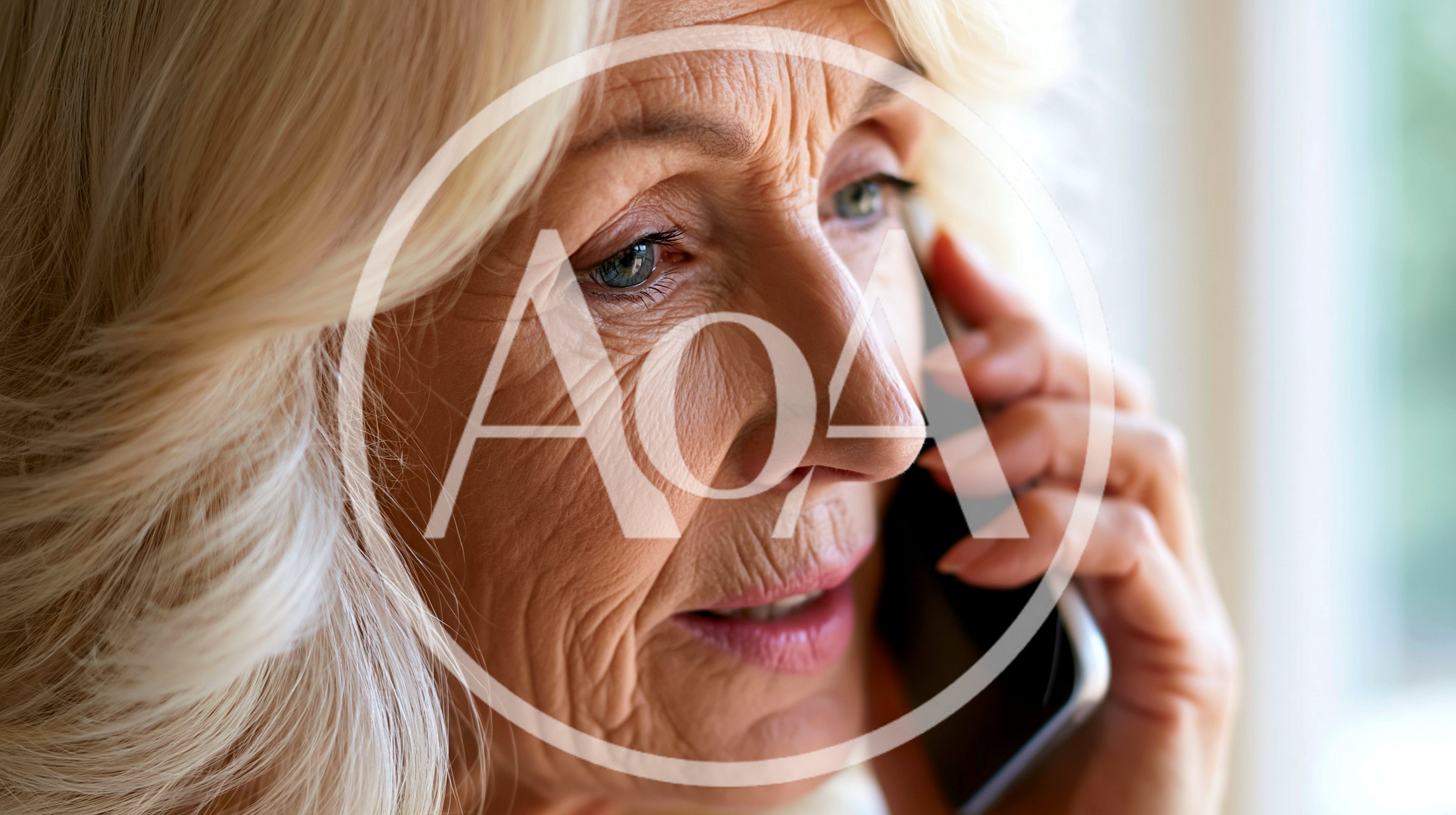 Senior Woman Talking On Smartphone At Home