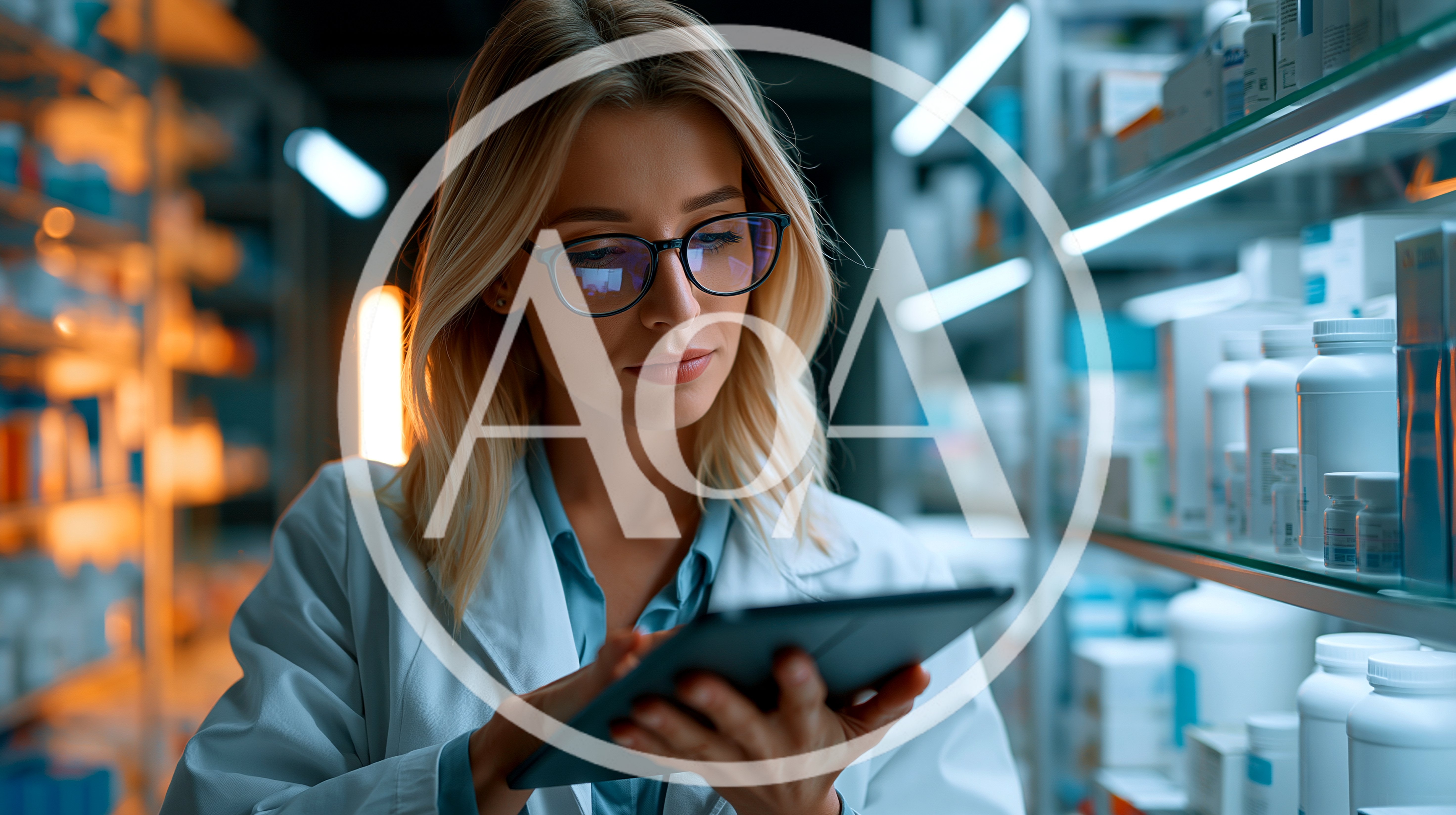 Pharmacist Using Digital Tablet In Pharmacy