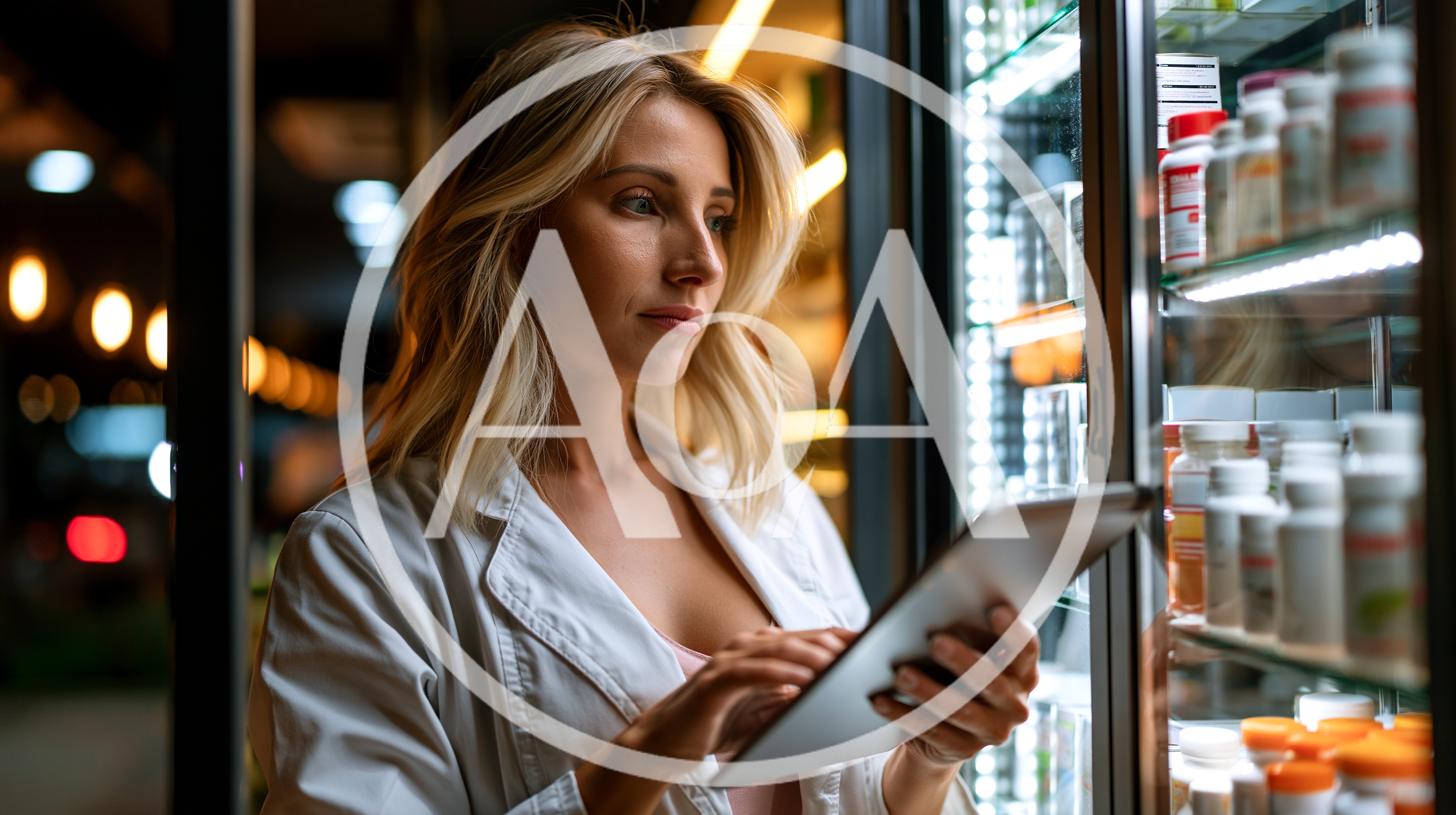 Pharmacist Using Digital Tablet In Pharmacy