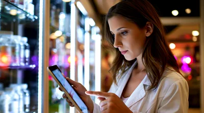 Pharmacist Using Digital Tablet In Pharmacy
