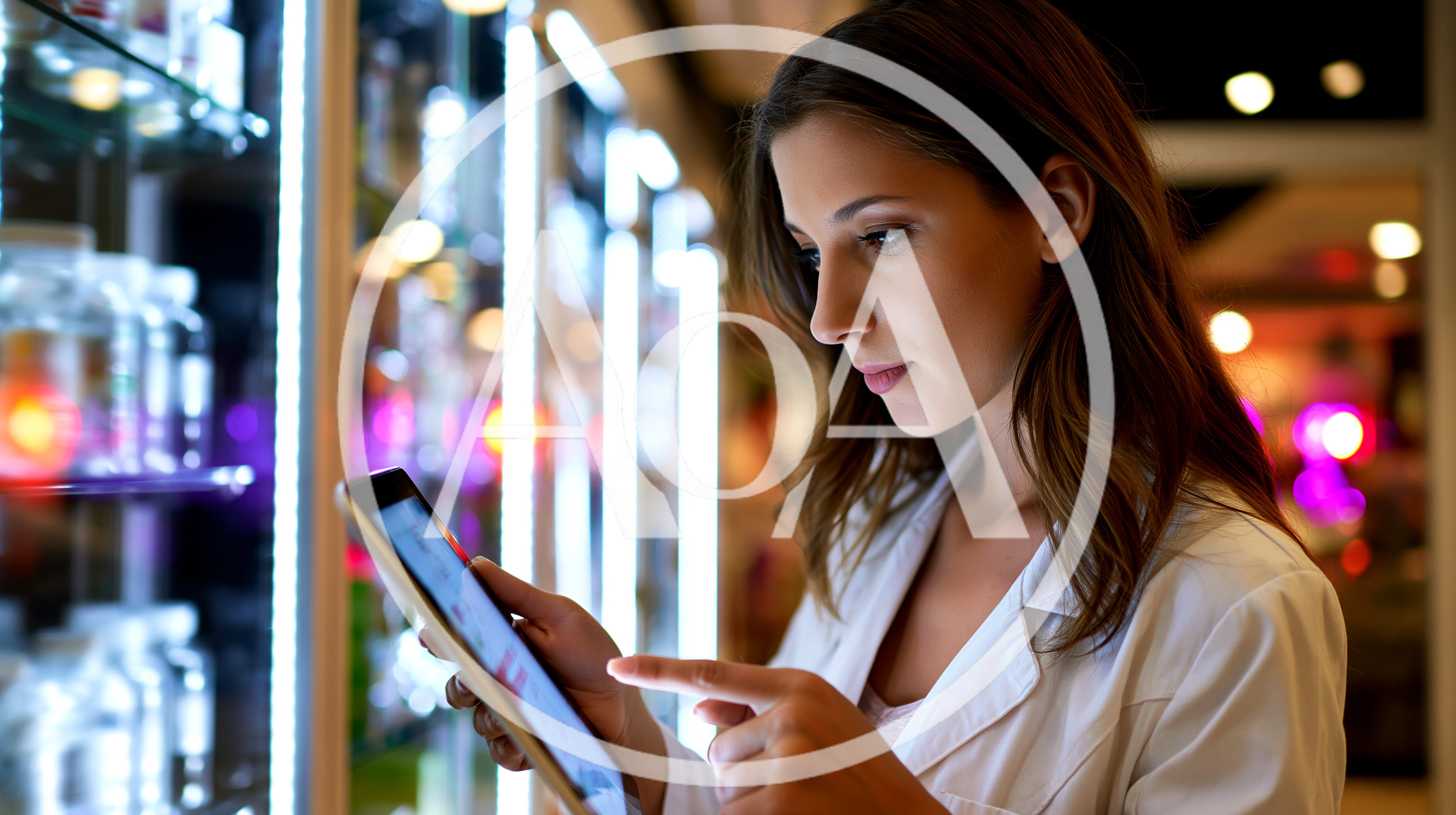 Pharmacist Using Digital Tablet In Pharmacy