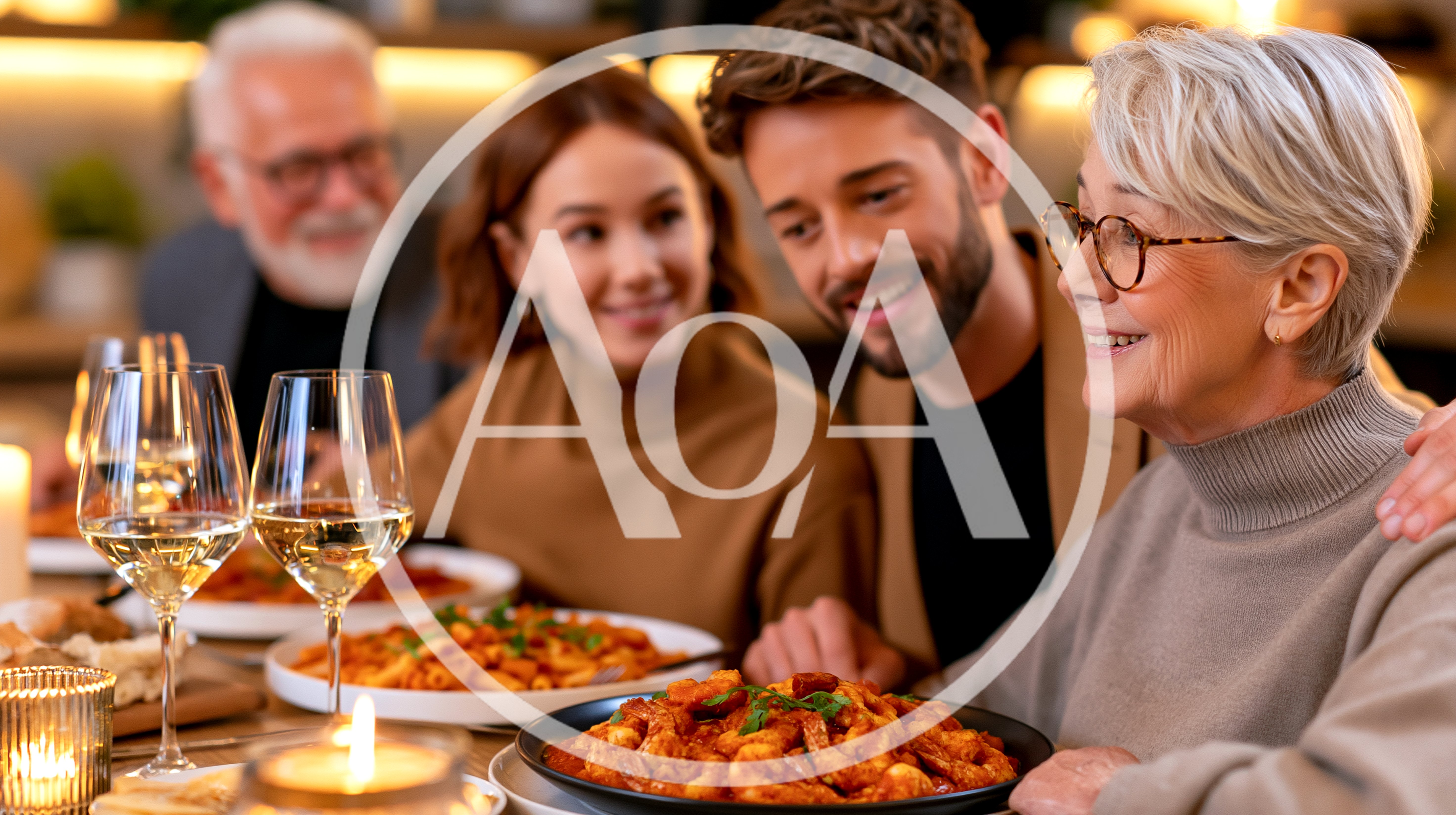 Multi-Generational Family Enjoying Dinner Together