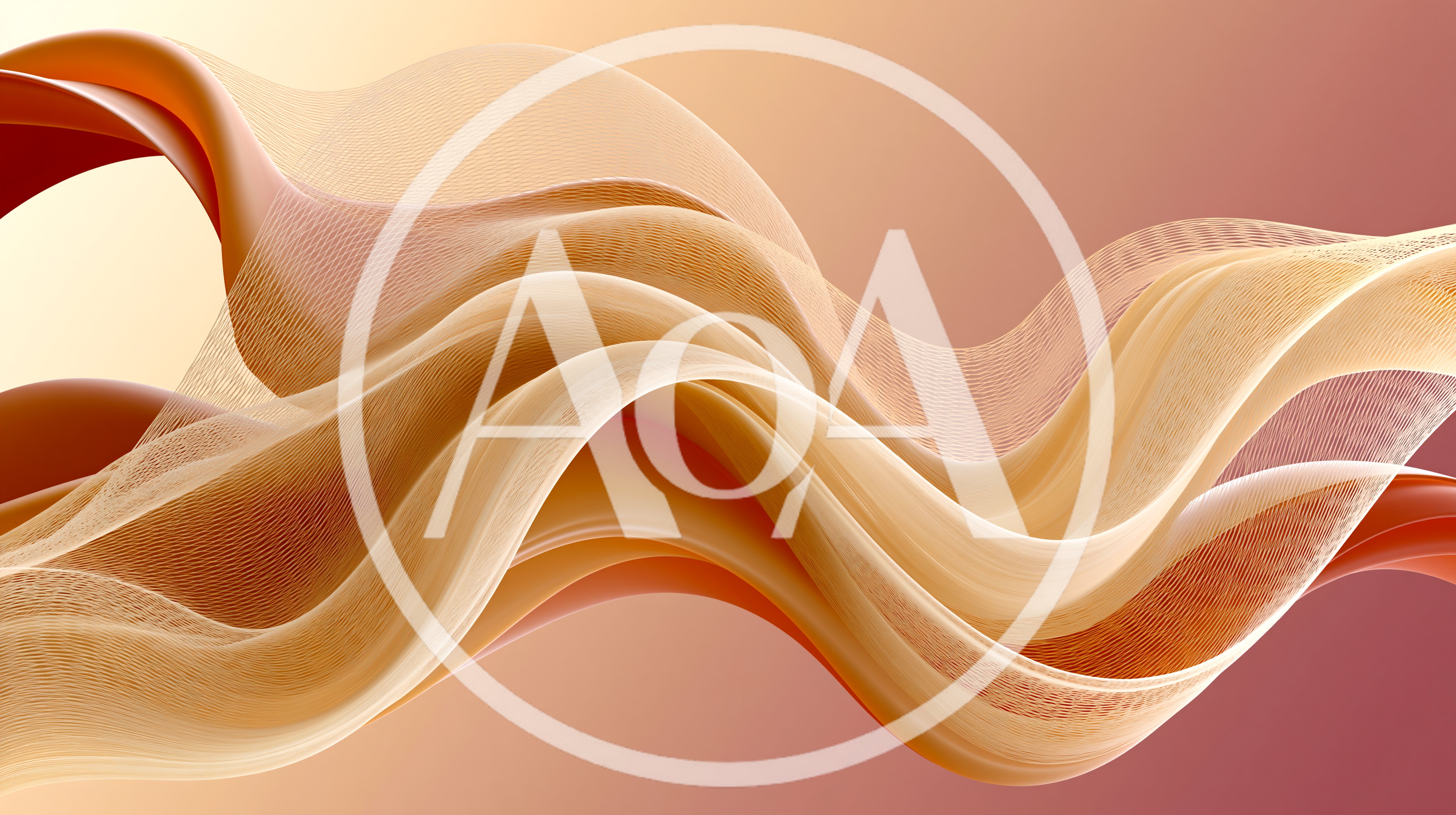 Abstract Flowing Fabric Waves In Warm Tones