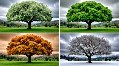 Four Seasons Tree Landscape Composite