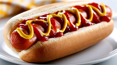 Classic Hot Dog With Ketchup And Mustard