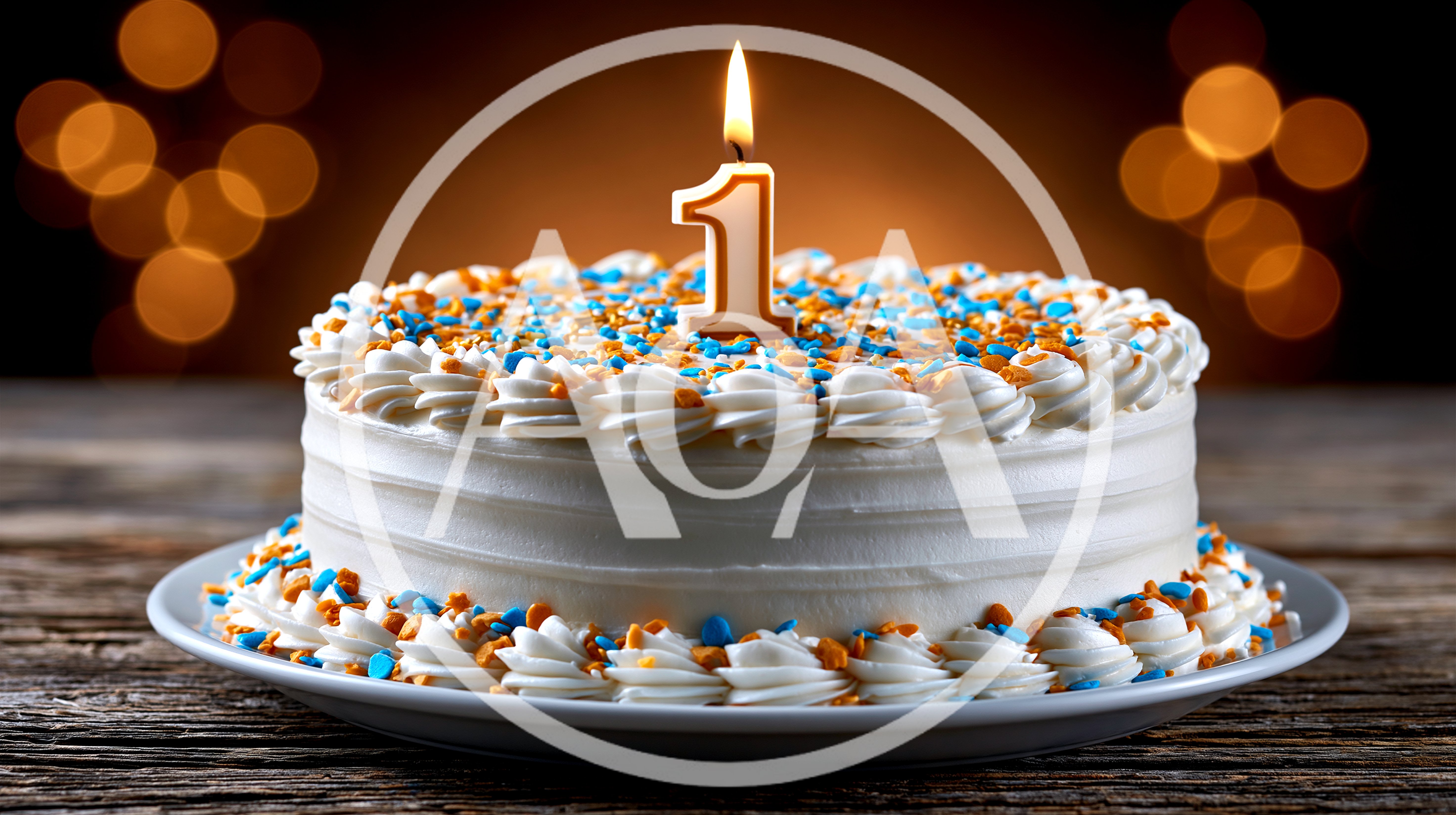 First Birthday Cake With Number One Candle
