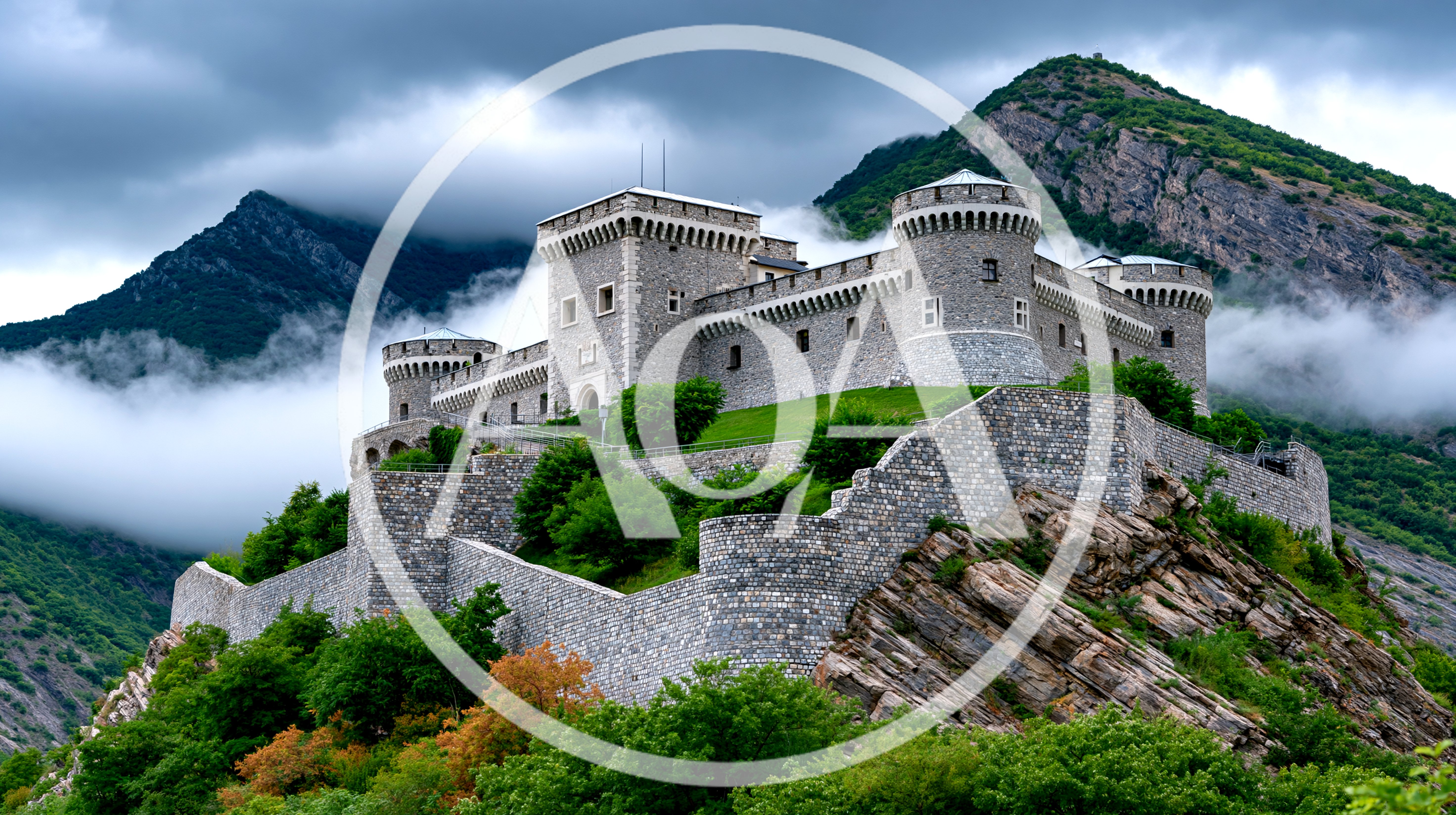Fortress Of Bard In The Italian Alps
