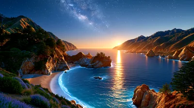 McWay Falls at Big Sur During Sunset