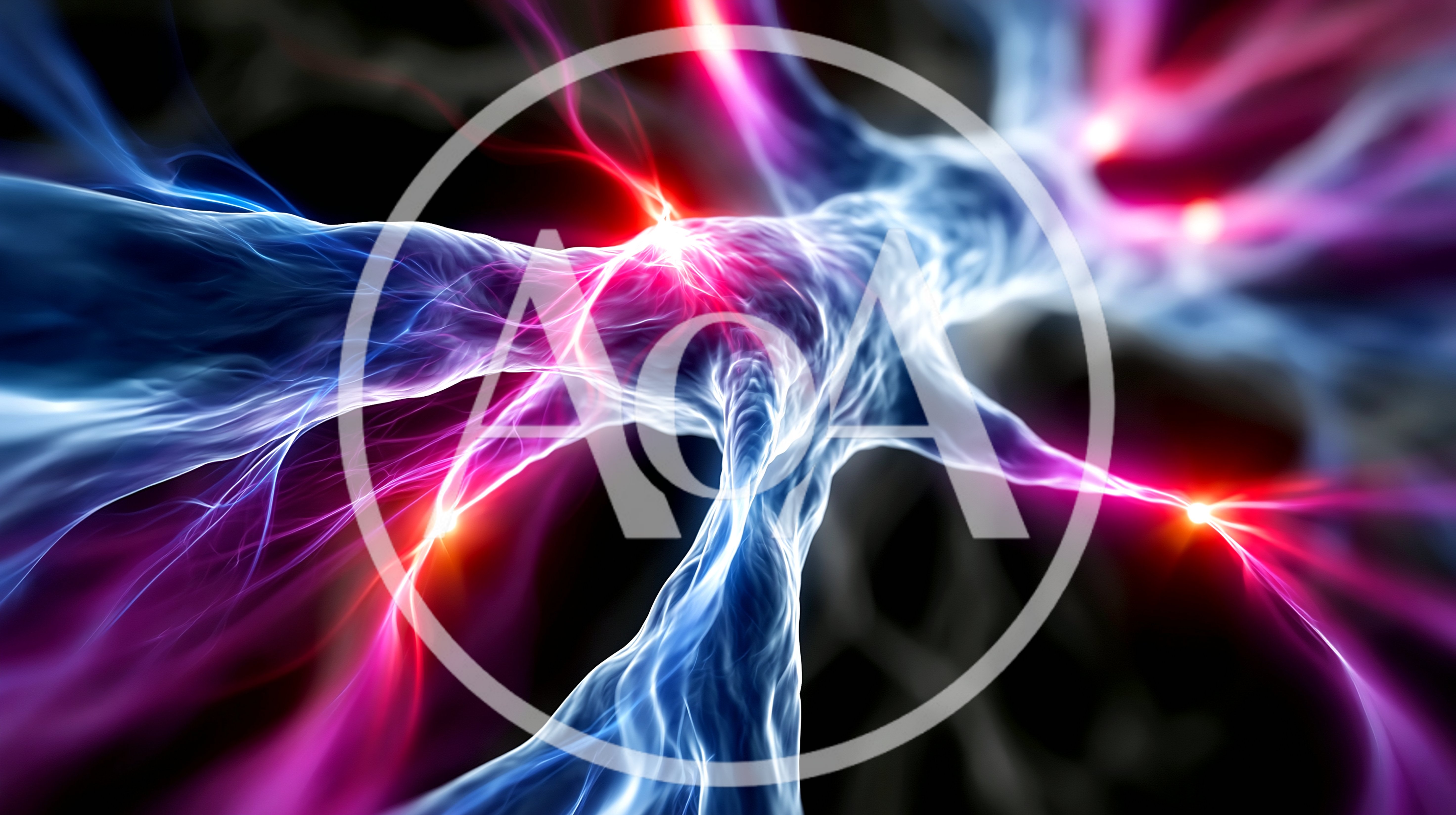 Abstract Neural Network Connection With Glowing Synaptic Activity