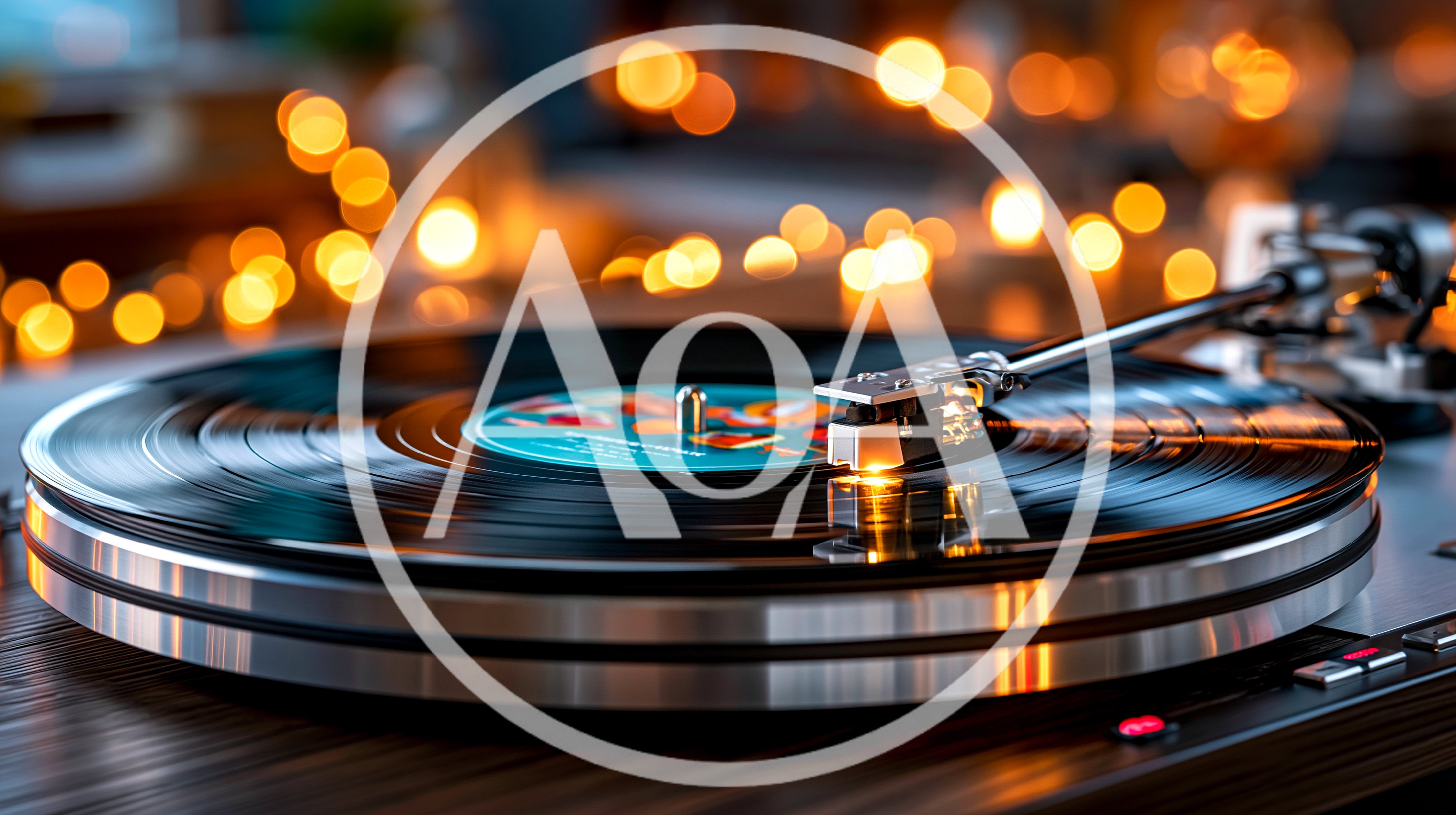 Vinyl Record Playing On A Turntable