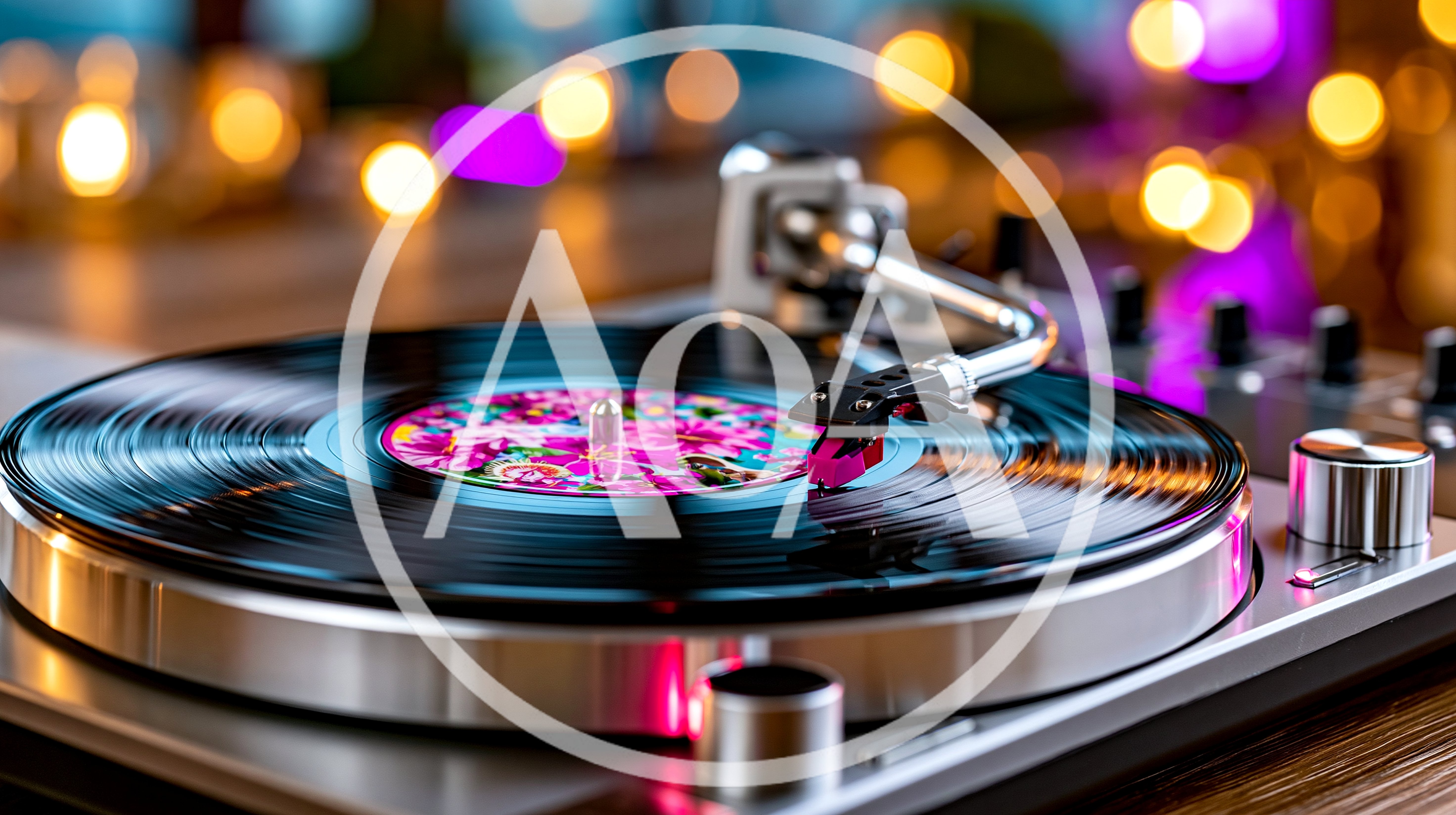 Vinyl Record Playing On A Modern Turntable