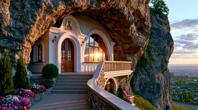 Cave Church Built Into A Rocky Cliffside