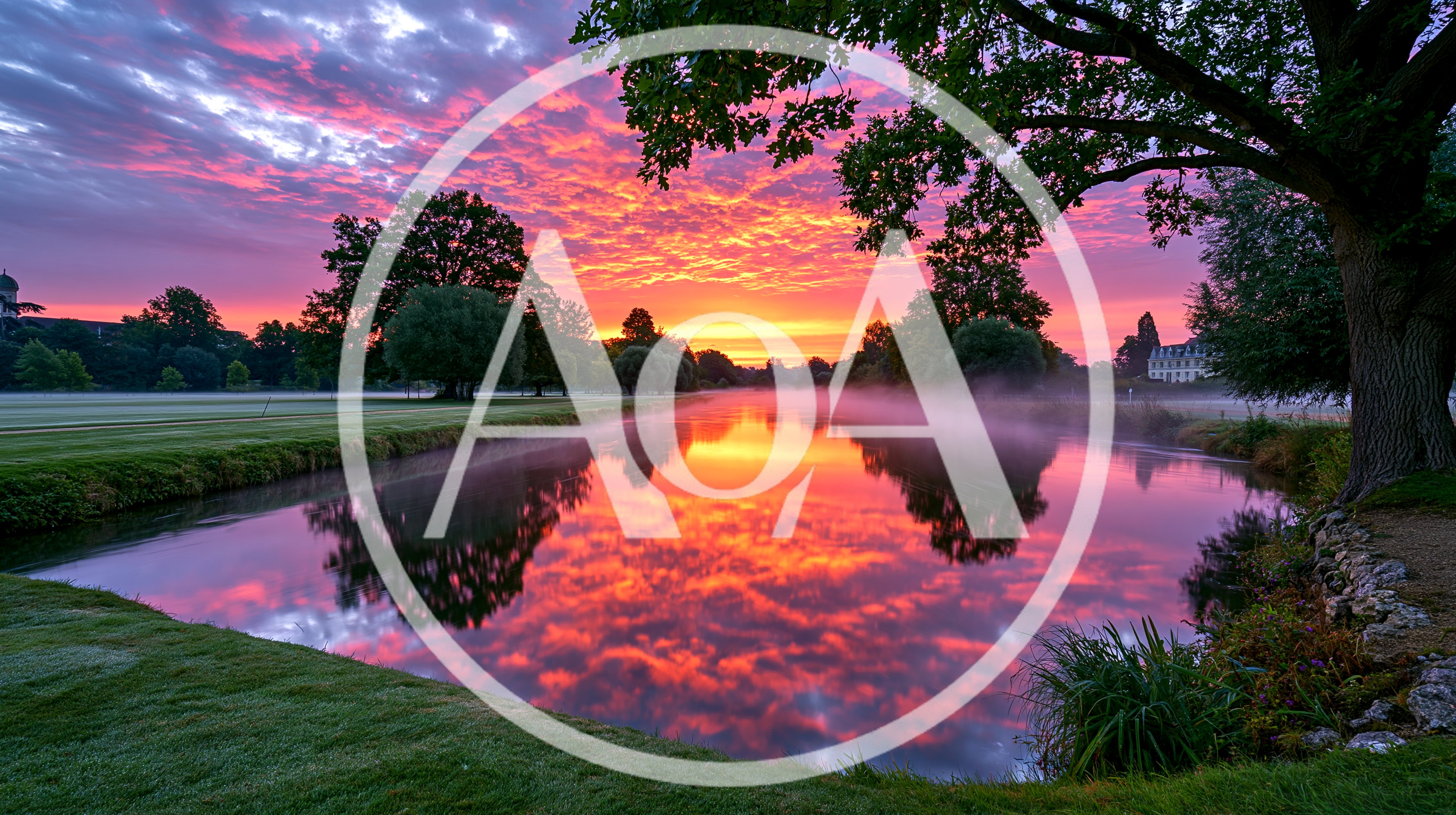 Vibrant Sunrise Over A Calm Reflective River