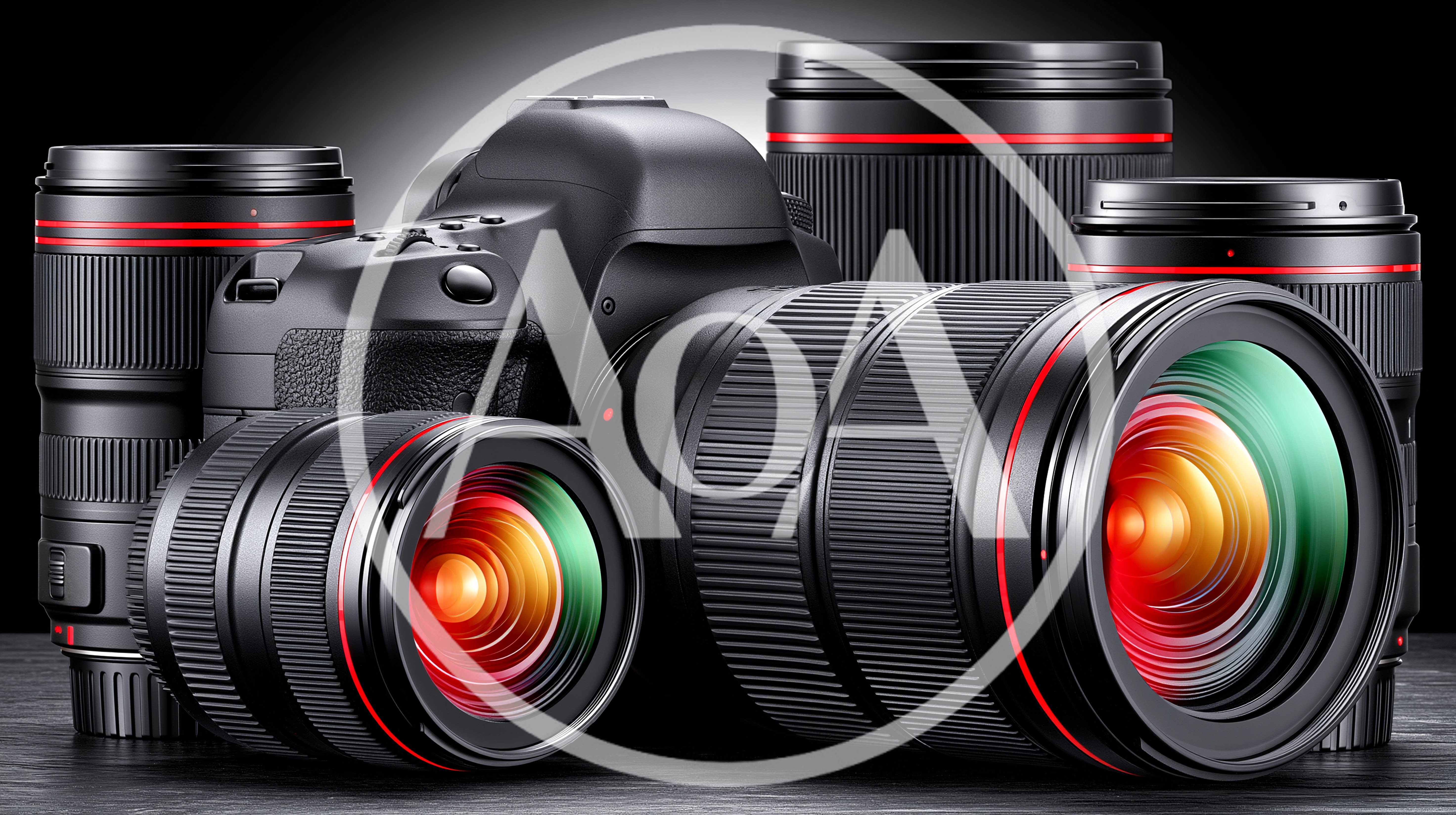 Professional DSLR Camera With Multiple Interchangeable Lenses