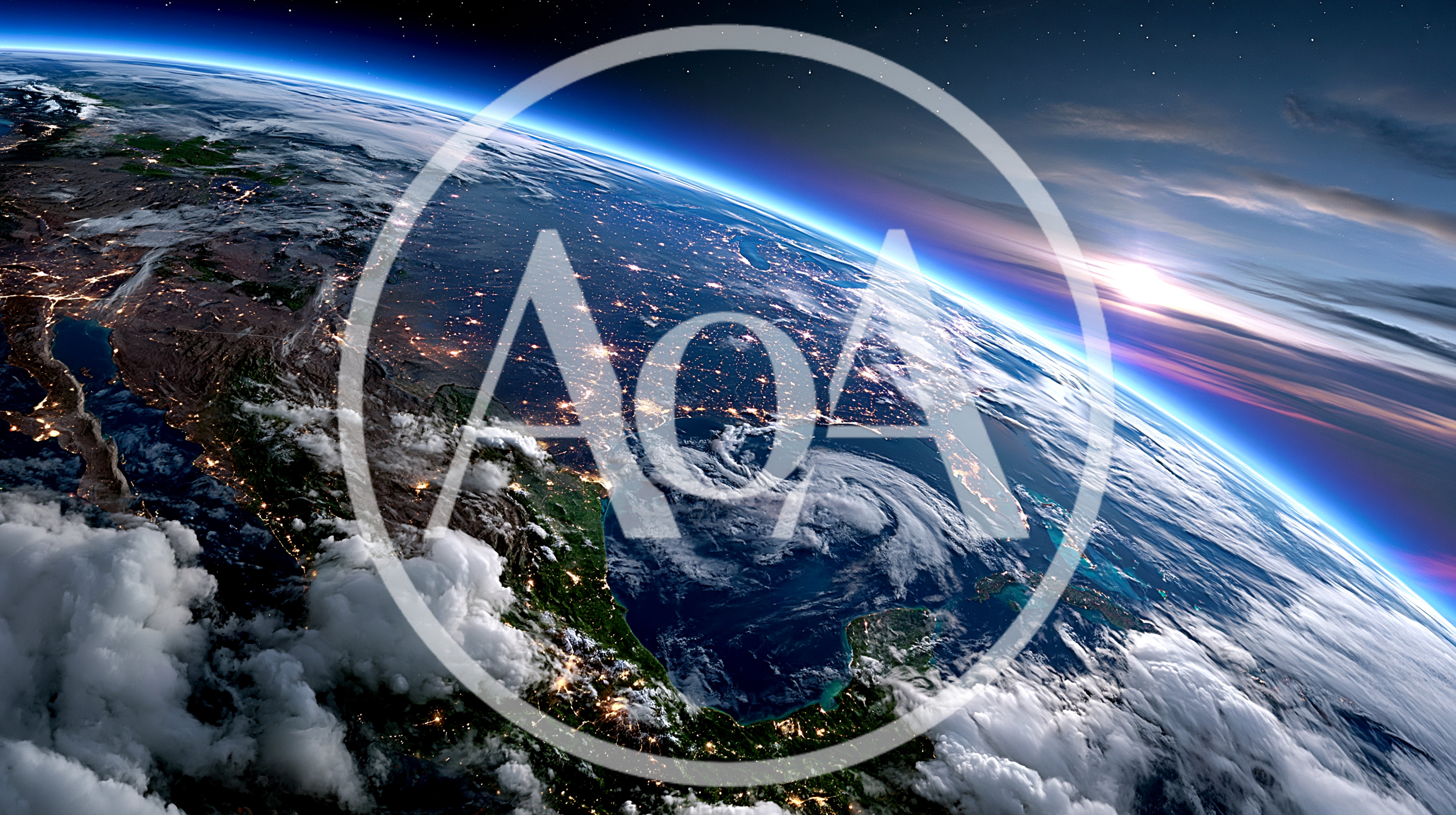 Cinematic View Of Earth From Space At Sunrise