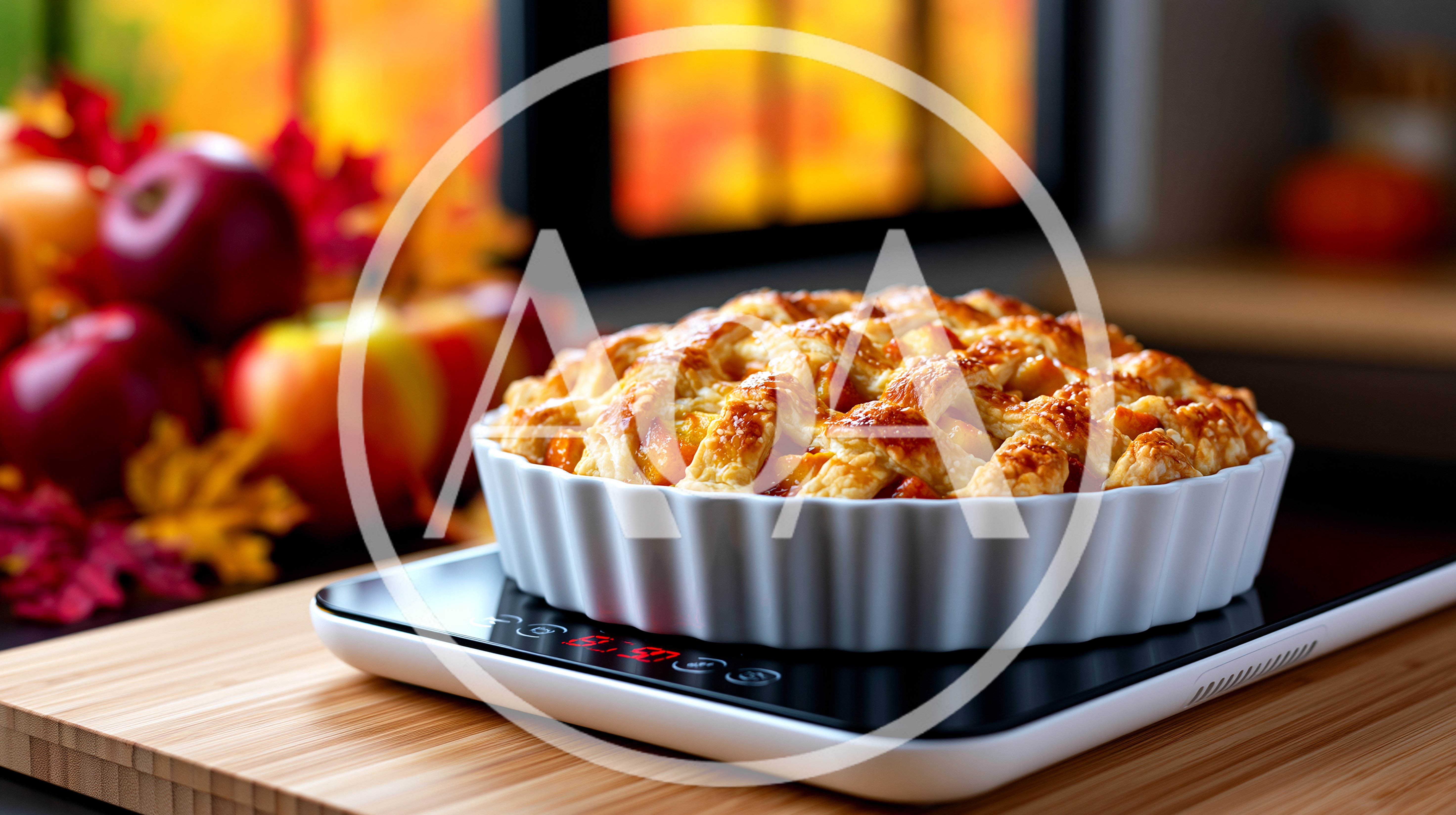 Freshly Baked Lattice Crust Apple Pie