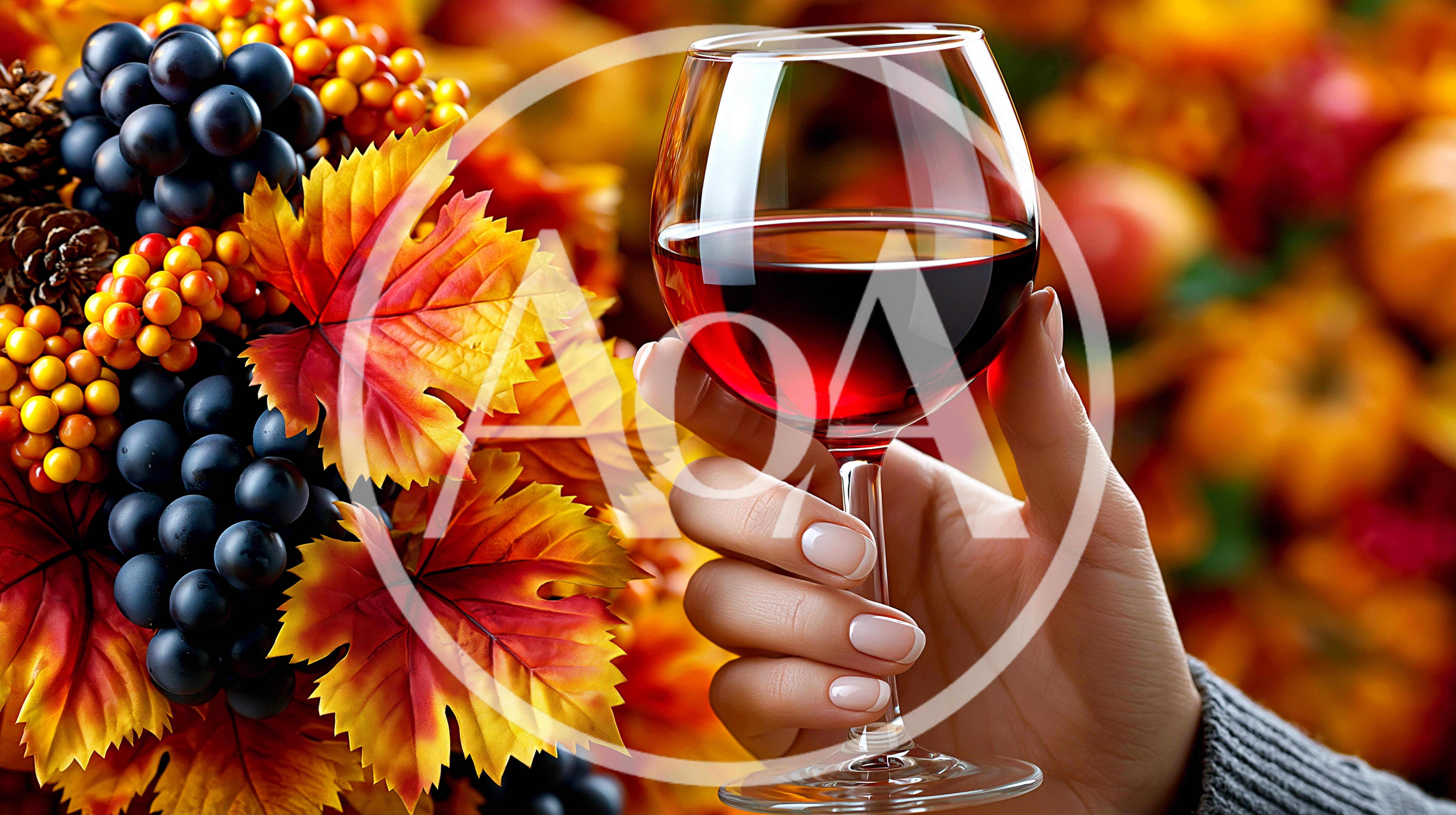 Hand Holding A Glass Of Red Wine