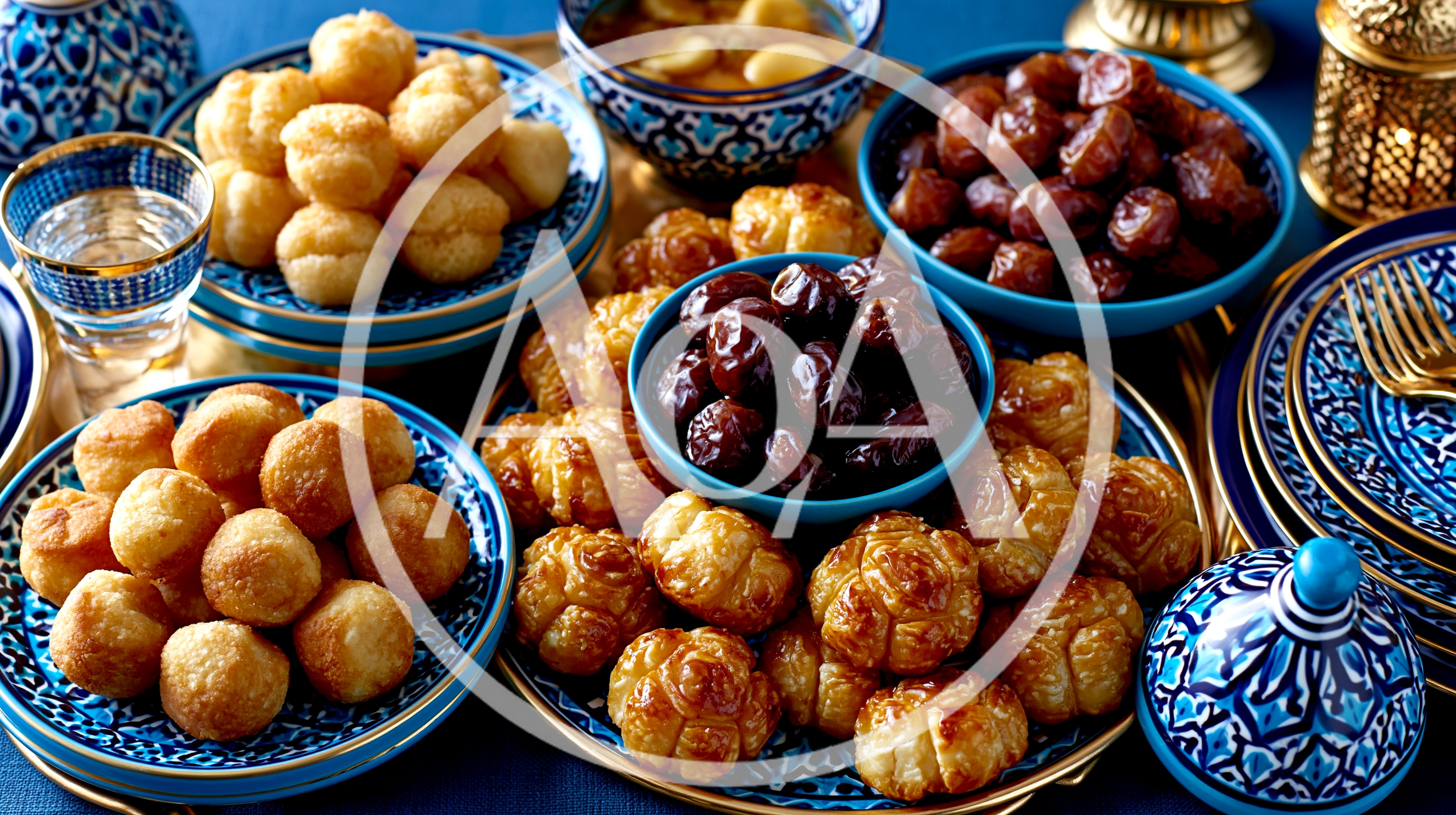 Traditional Middle Eastern Ramadan Iftar Table Spread