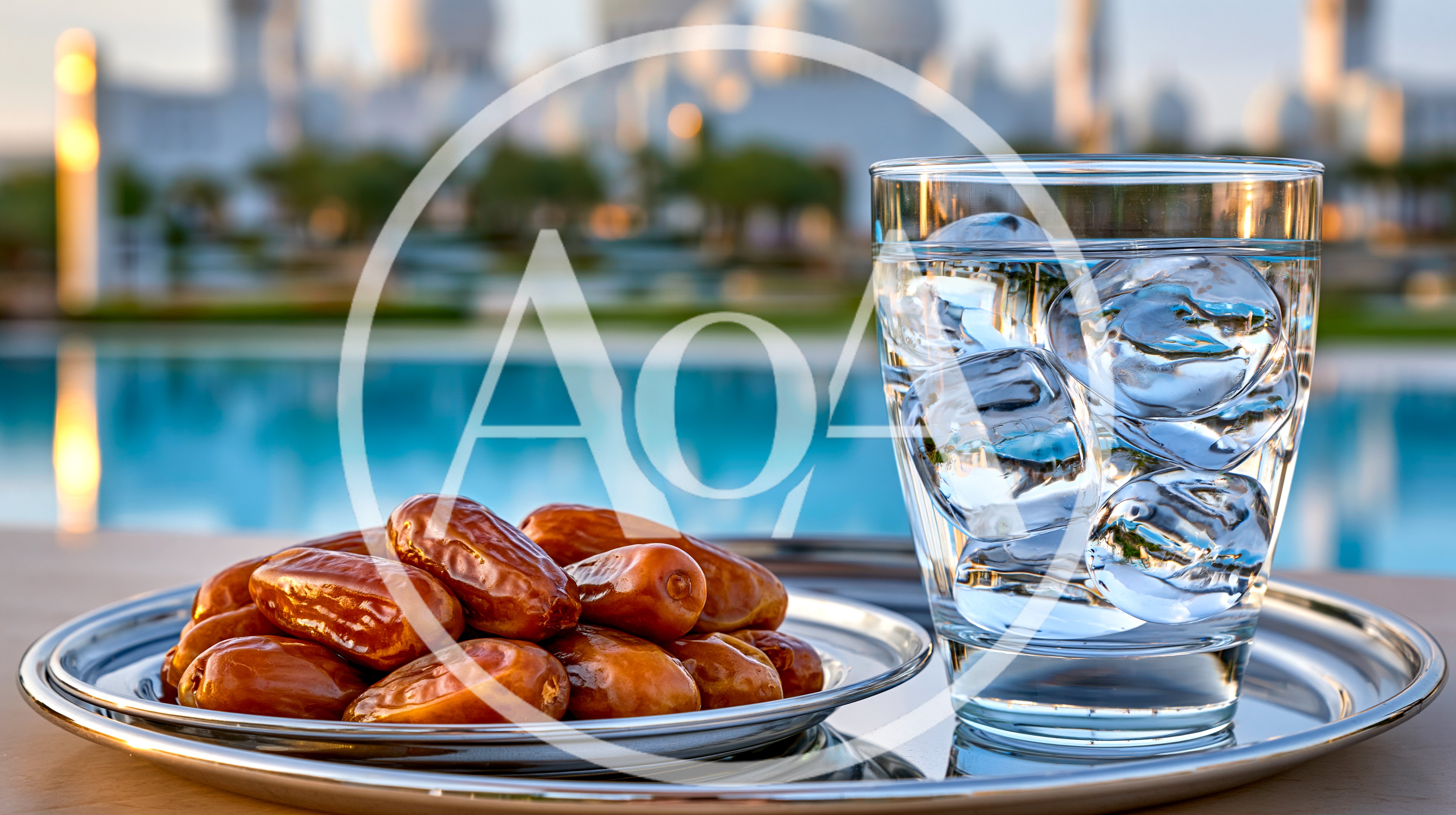 Dates And A Glass Of Water For Iftar