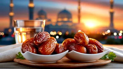 Dates and Water for Iftar During Ramadan