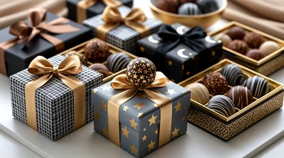 Assorted Luxury Chocolate Gift Boxes With Elegant Ribbons
