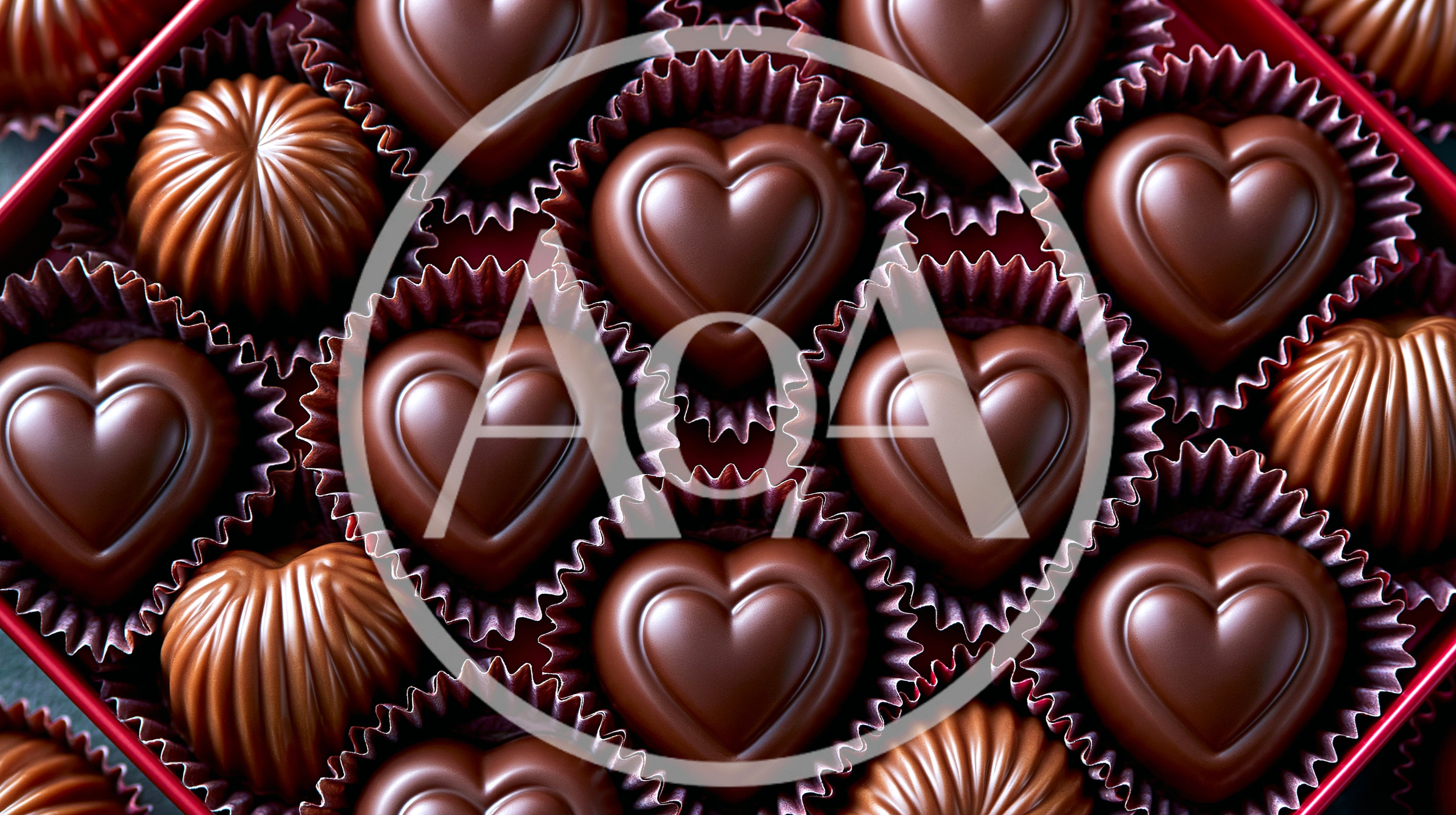 Assorted Heart Shaped Chocolates In A Gift Box