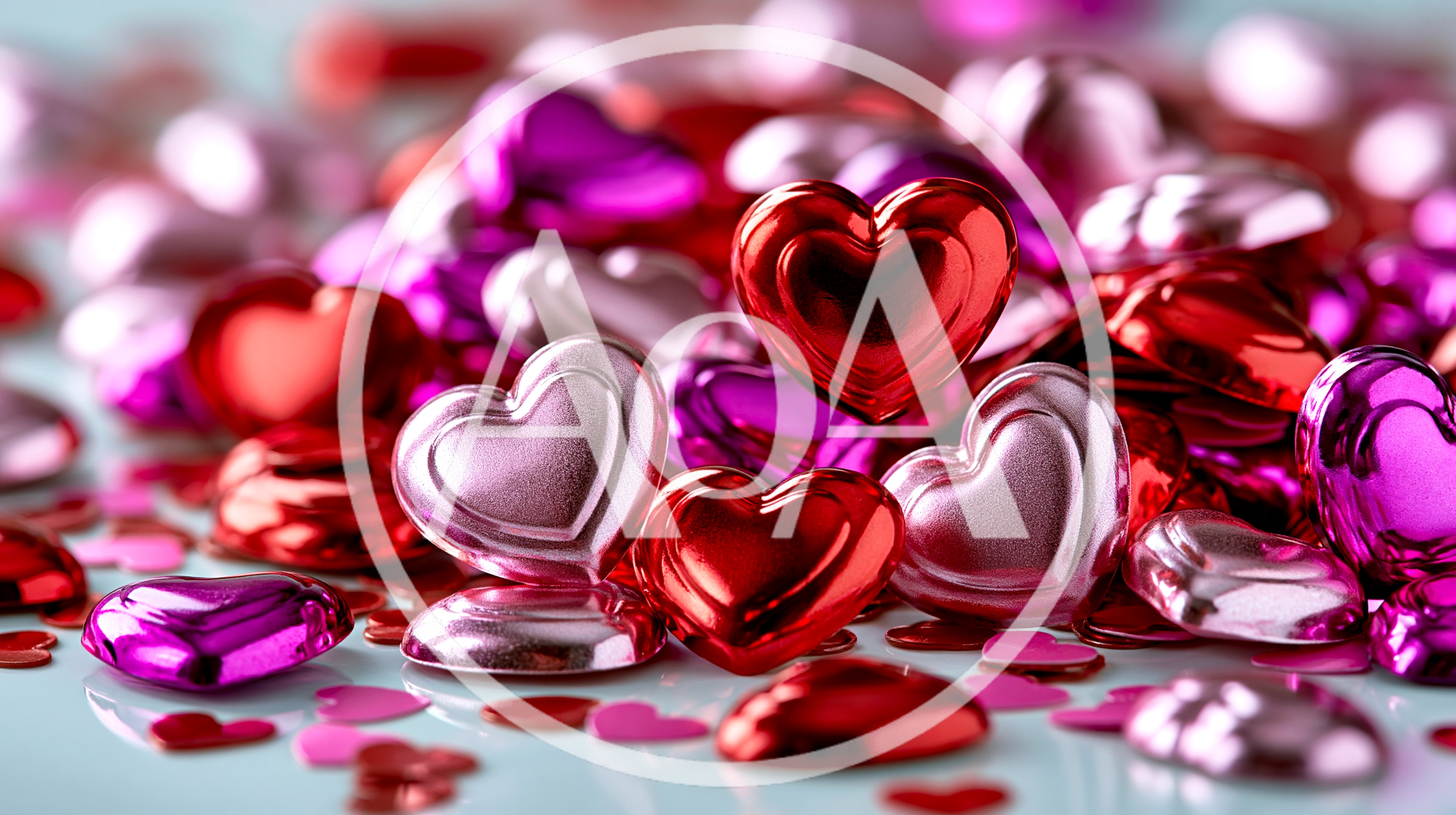 Shiny Metallic Heart Shaped Confetti Decorations