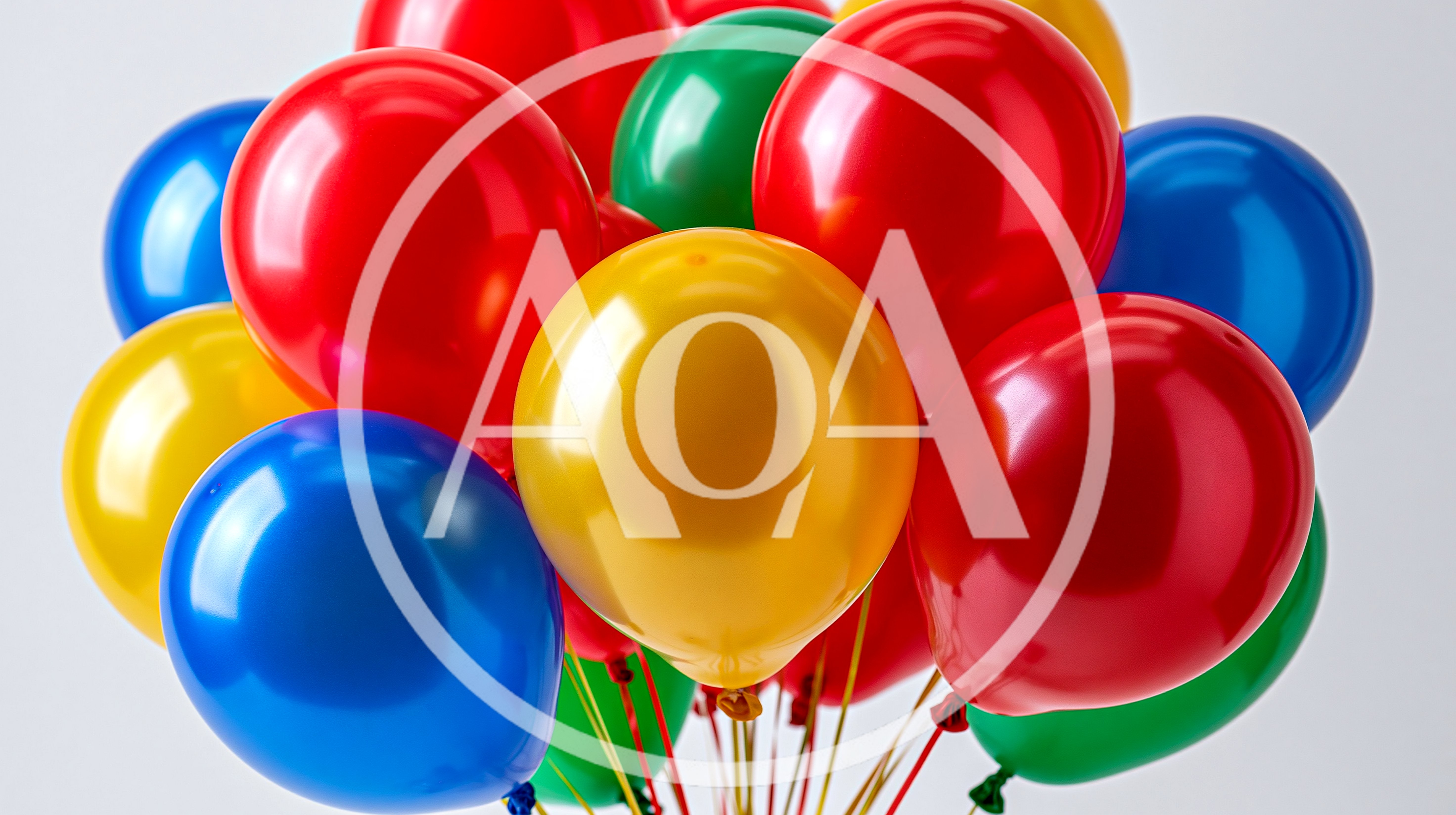 Bunch Of Colorful Party Balloons Against White Background