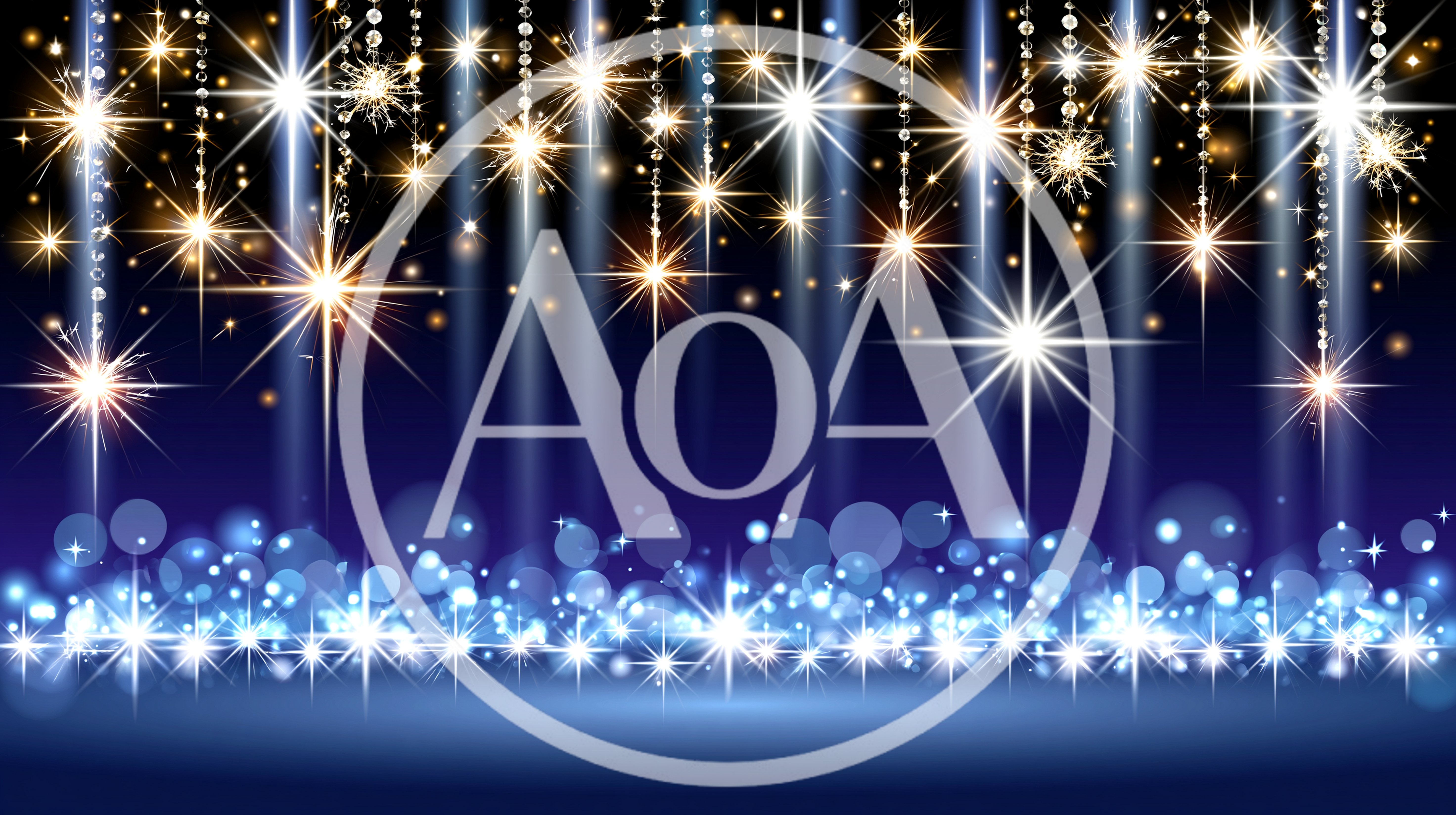Abstract Festive Background With Sparkling Stars And Bokeh