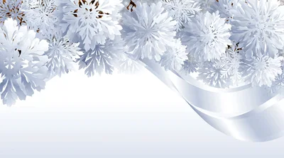 Elegant White Paper Snowflakes With Flowing Satin Ribbons