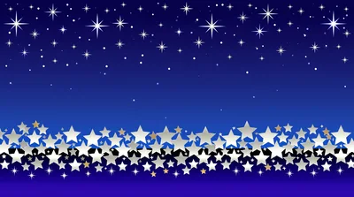 Abstract Night Sky Background With Sparkling Stars