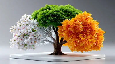 Conceptual Tree Representing Seasonal Transitions