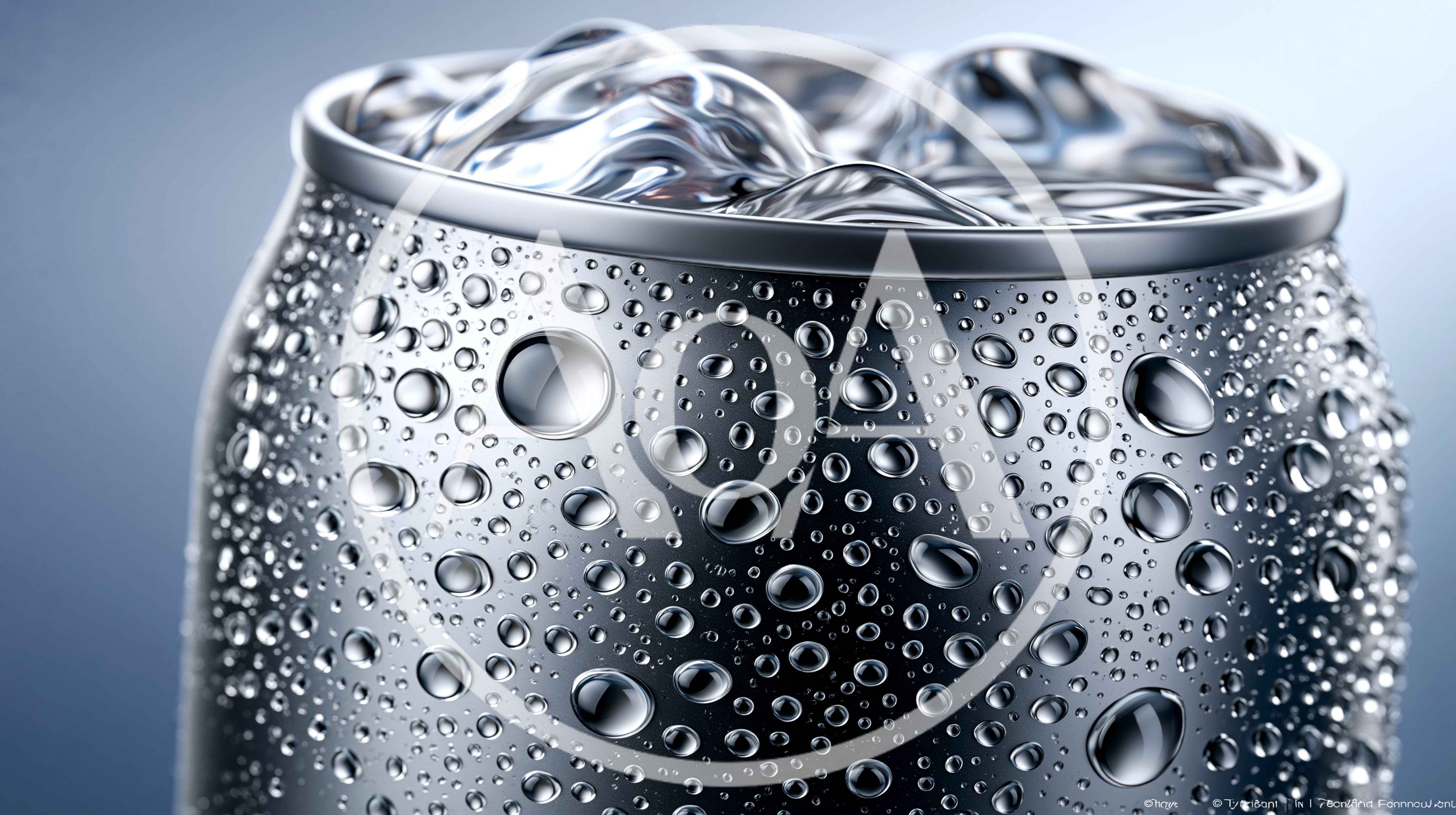 Cold Aluminum Soda Can With Condensation Droplets