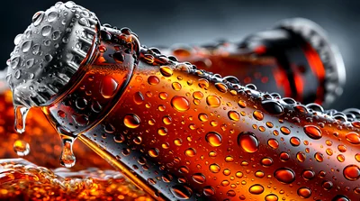 Cold Beer Bottles With Condensation And Water Droplets