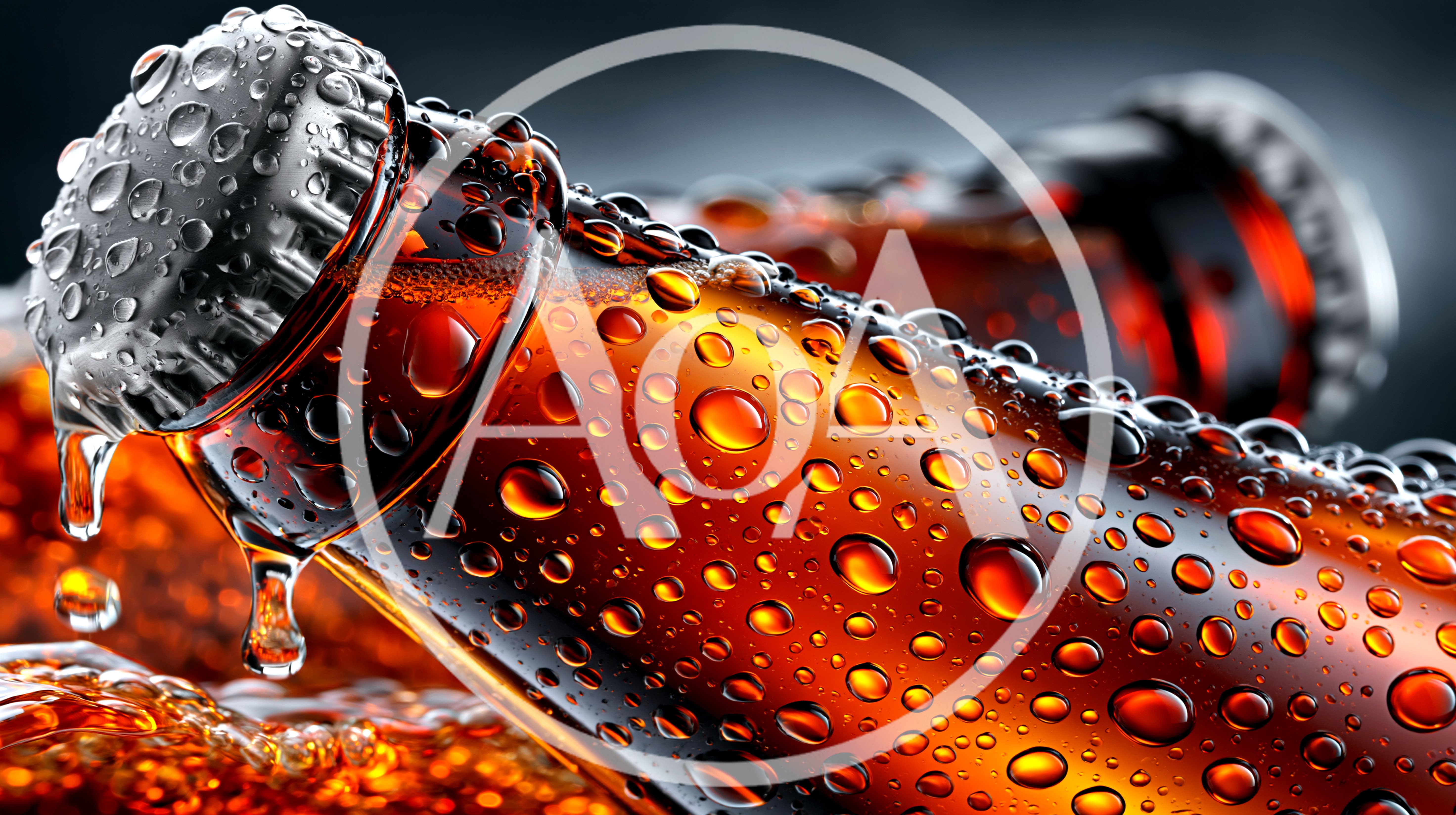 Cold Beer Bottles With Condensation And Water Droplets