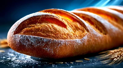 Freshly Baked Crusty Loaf Of Bread