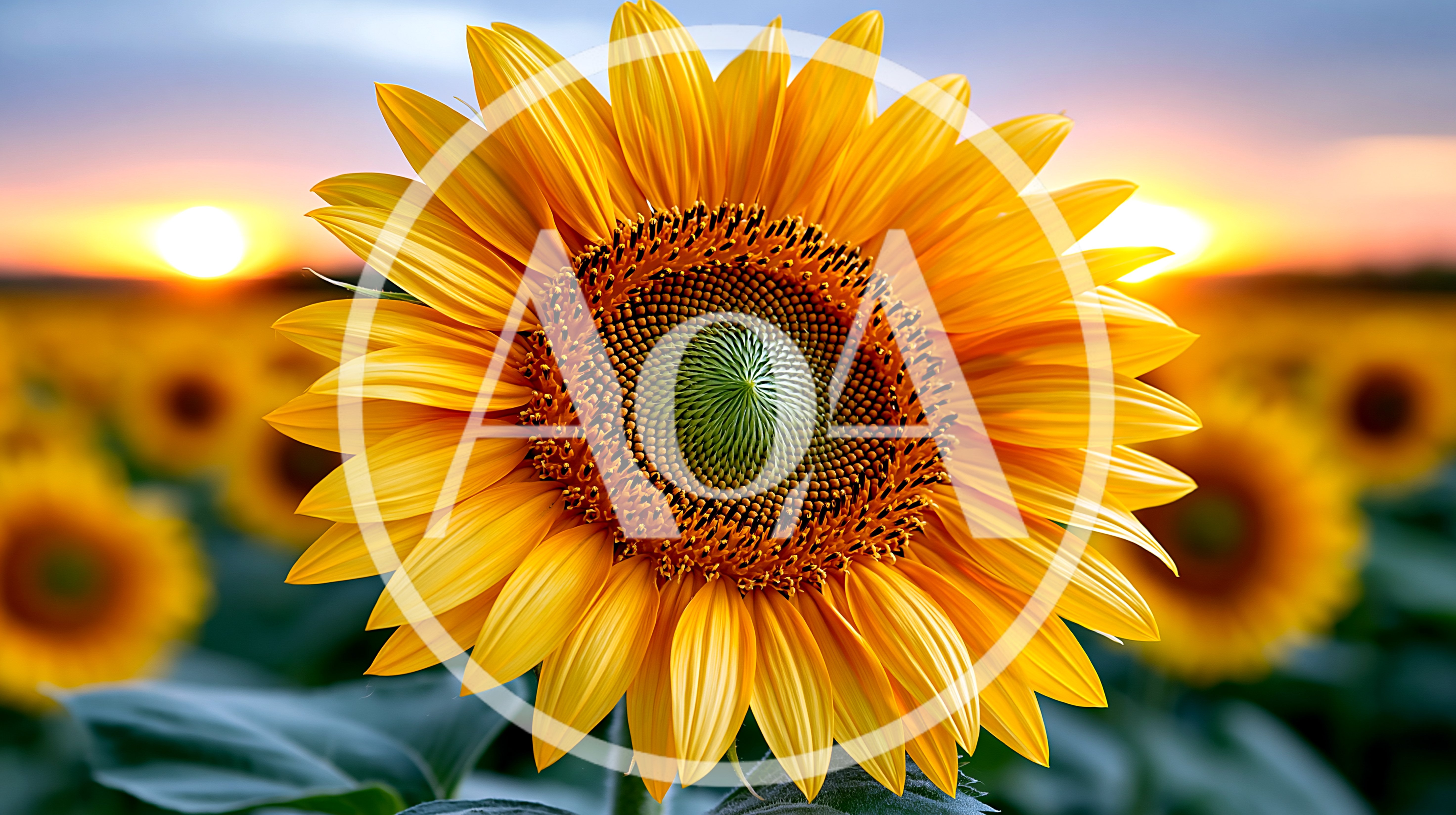 Close Up Of A Vibrant Sunflower In A Field
