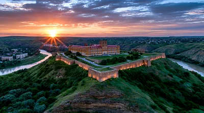 Aerial View Of Bender Fortress At Sunset