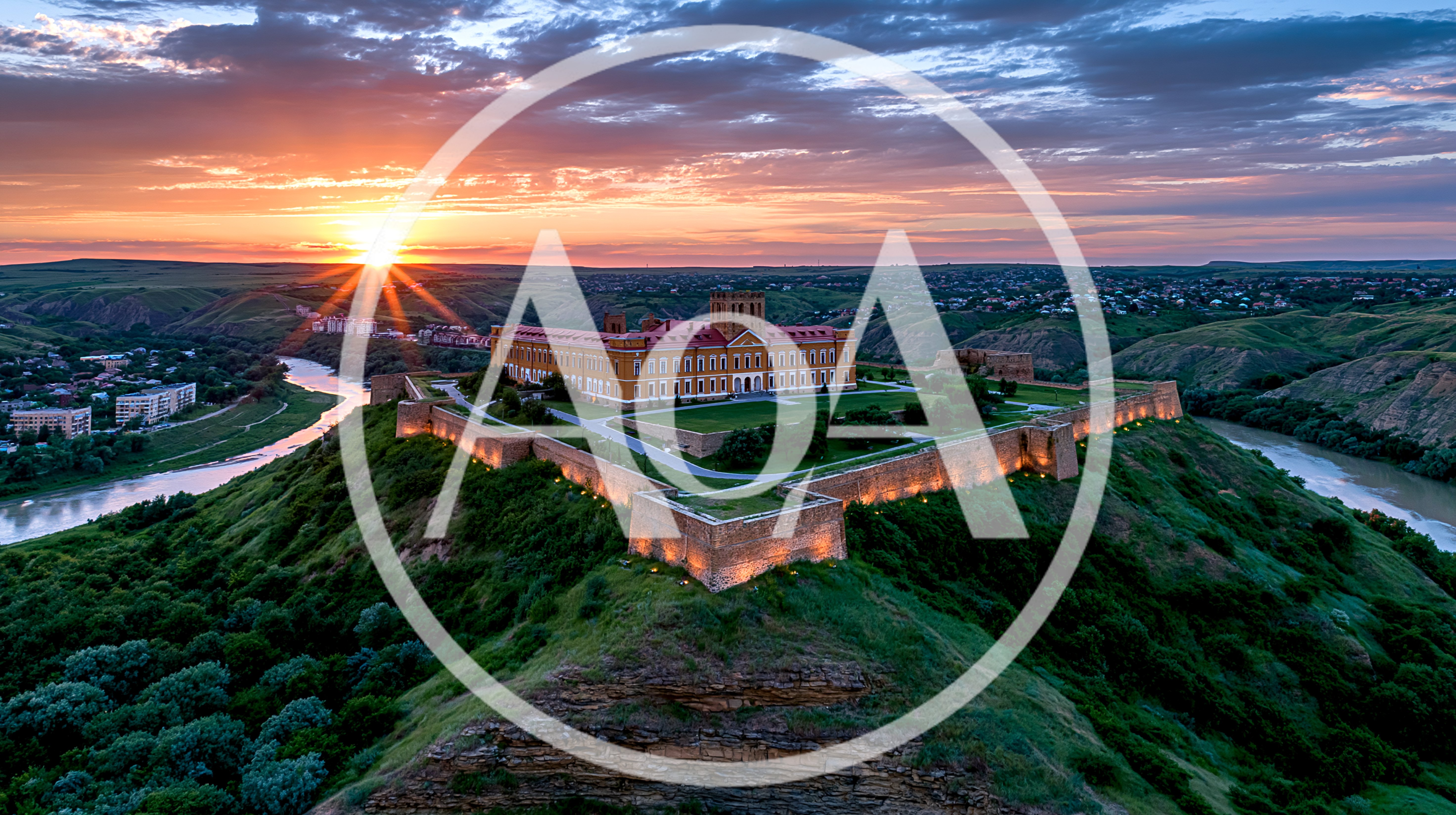 Aerial View Of Bender Fortress At Sunset