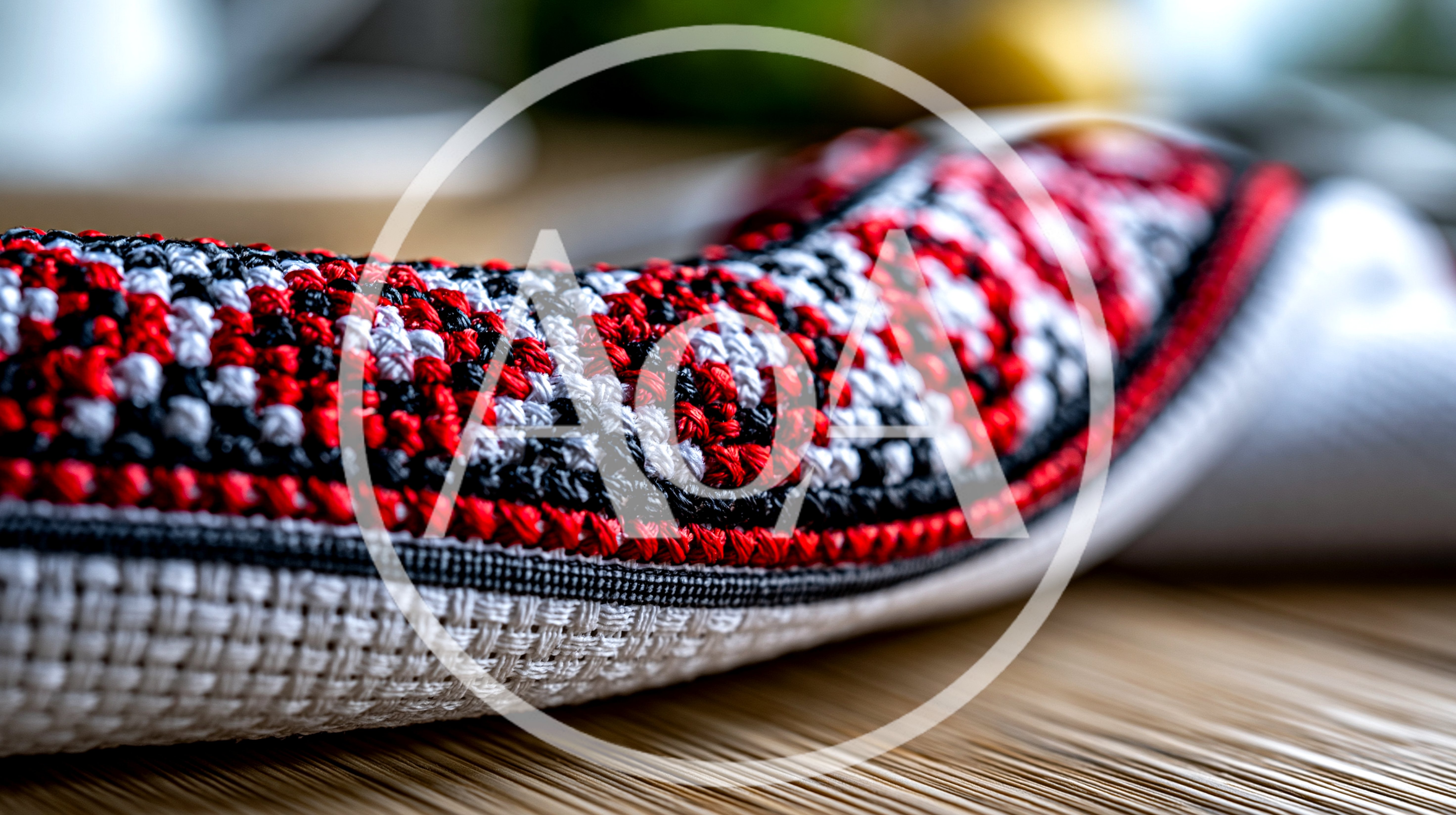 Close Up Of Traditional Ukrainian Cross Stitch Embroidery